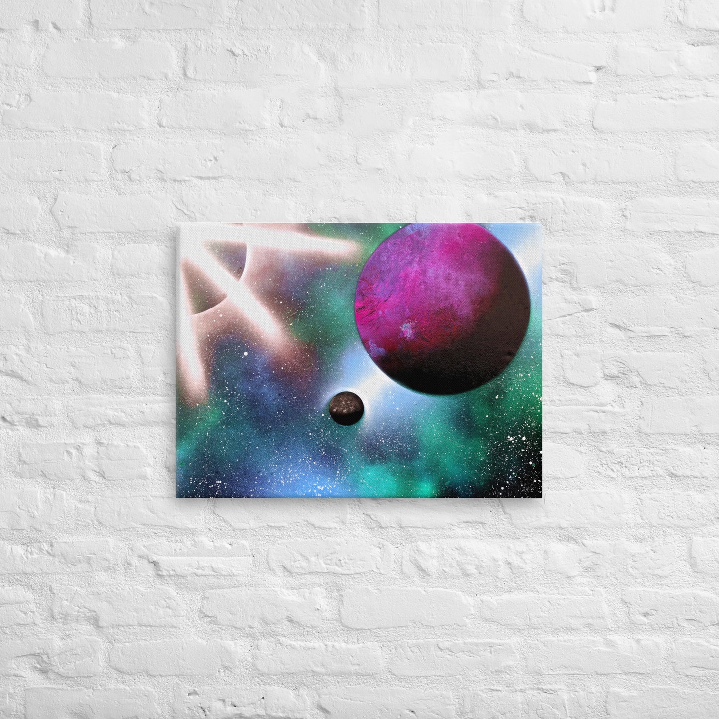 Blue Celestial Illumination Canvas