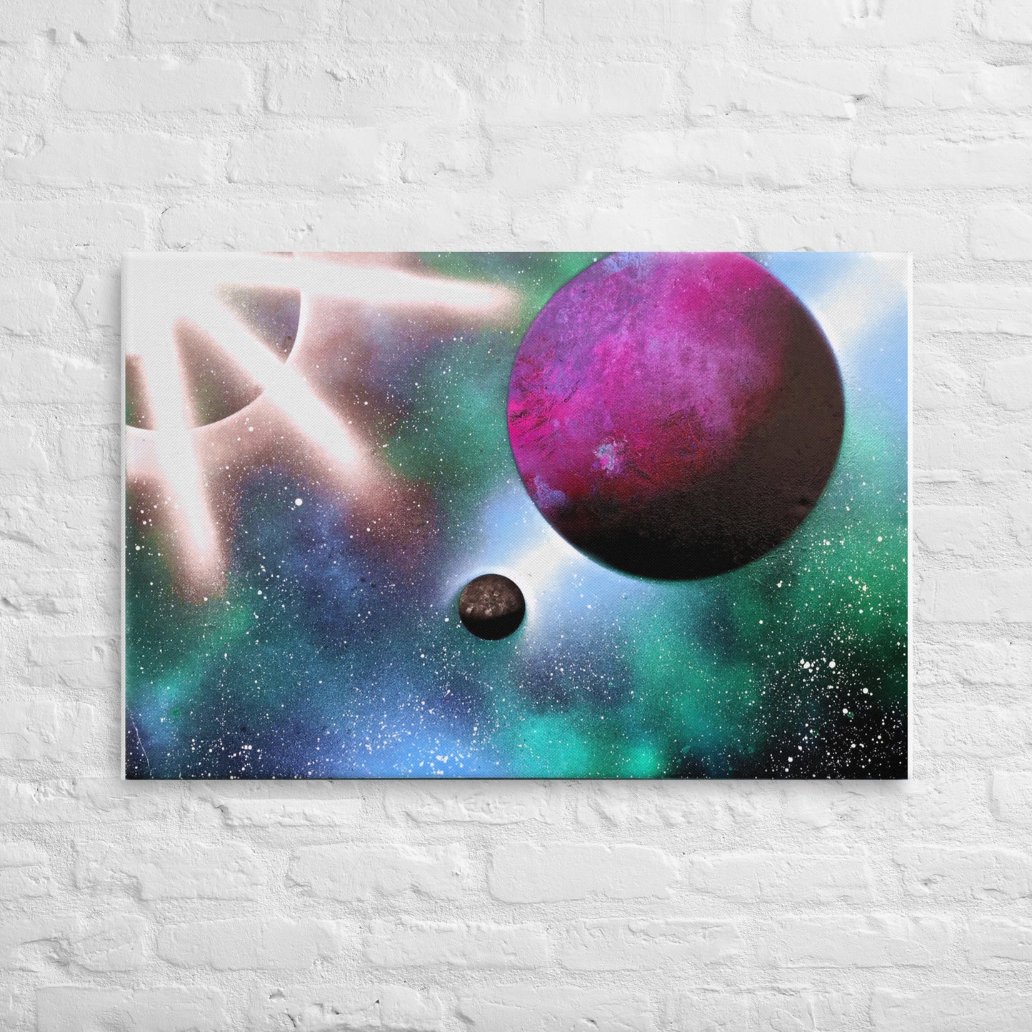 Blue Celestial Illumination Canvas