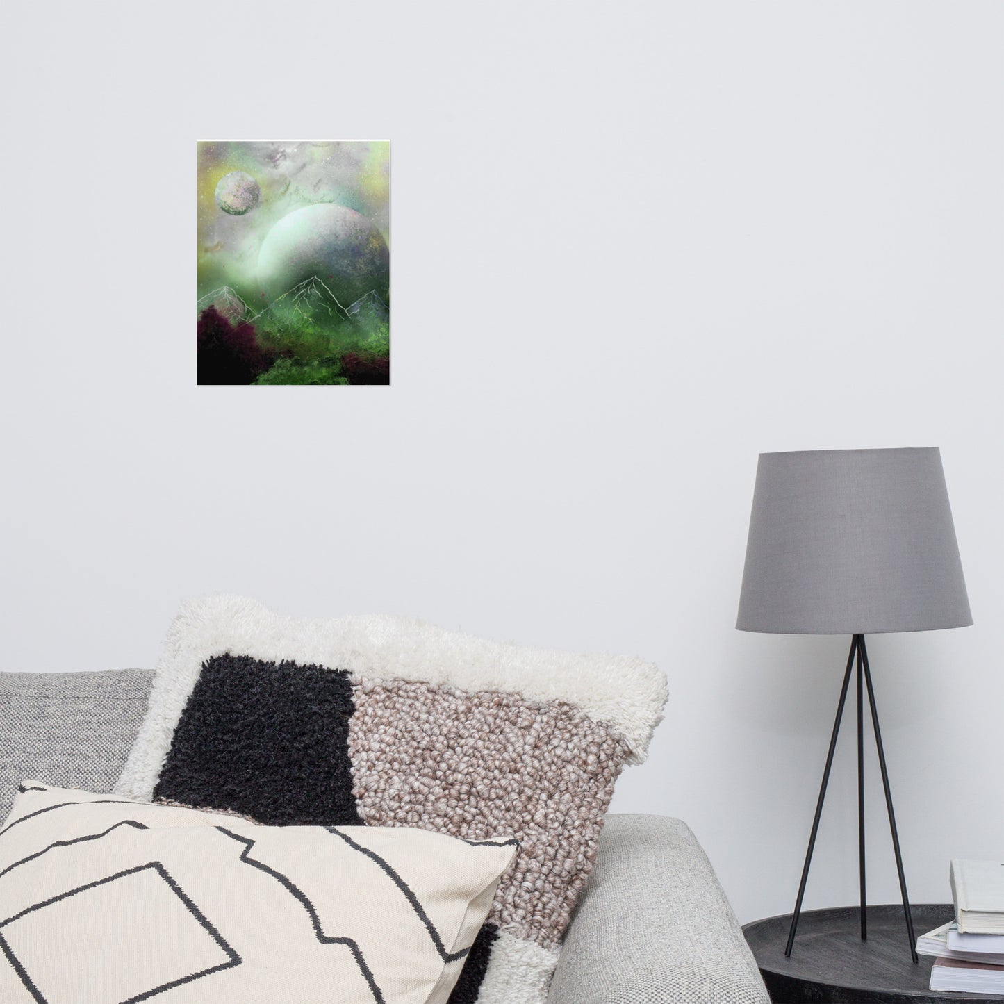 Green Moonlit Oasis Poster