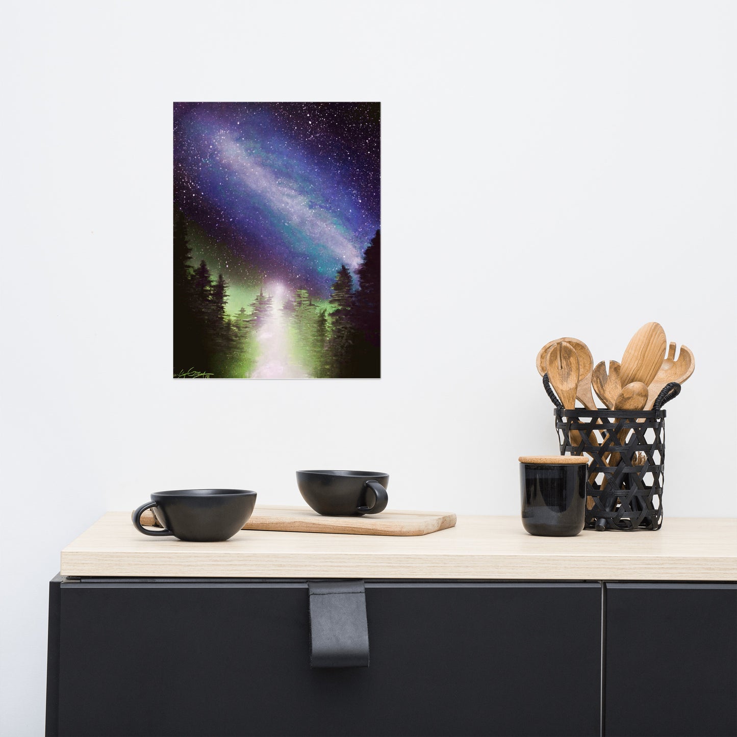 Blue Astronomical Campfire Poster