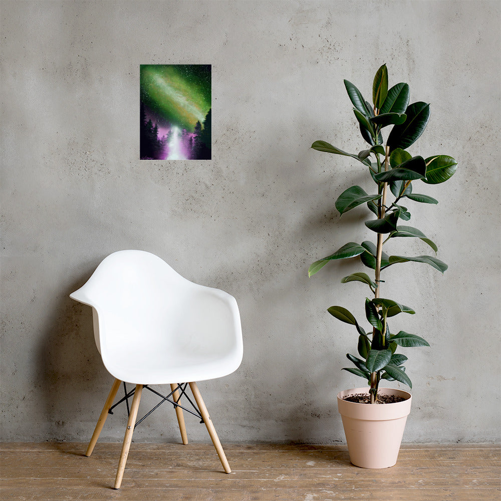 Green Astronomical Campfire Poster