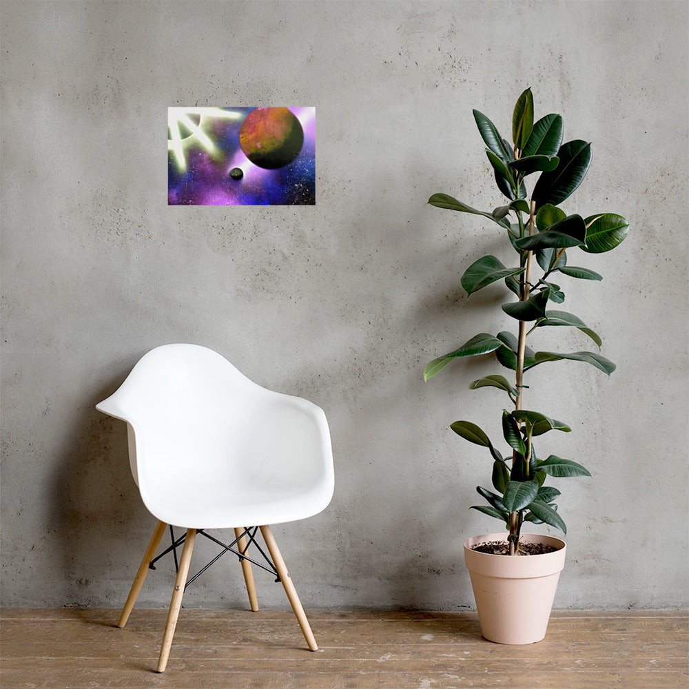 Purple Celestial Illumination Poster