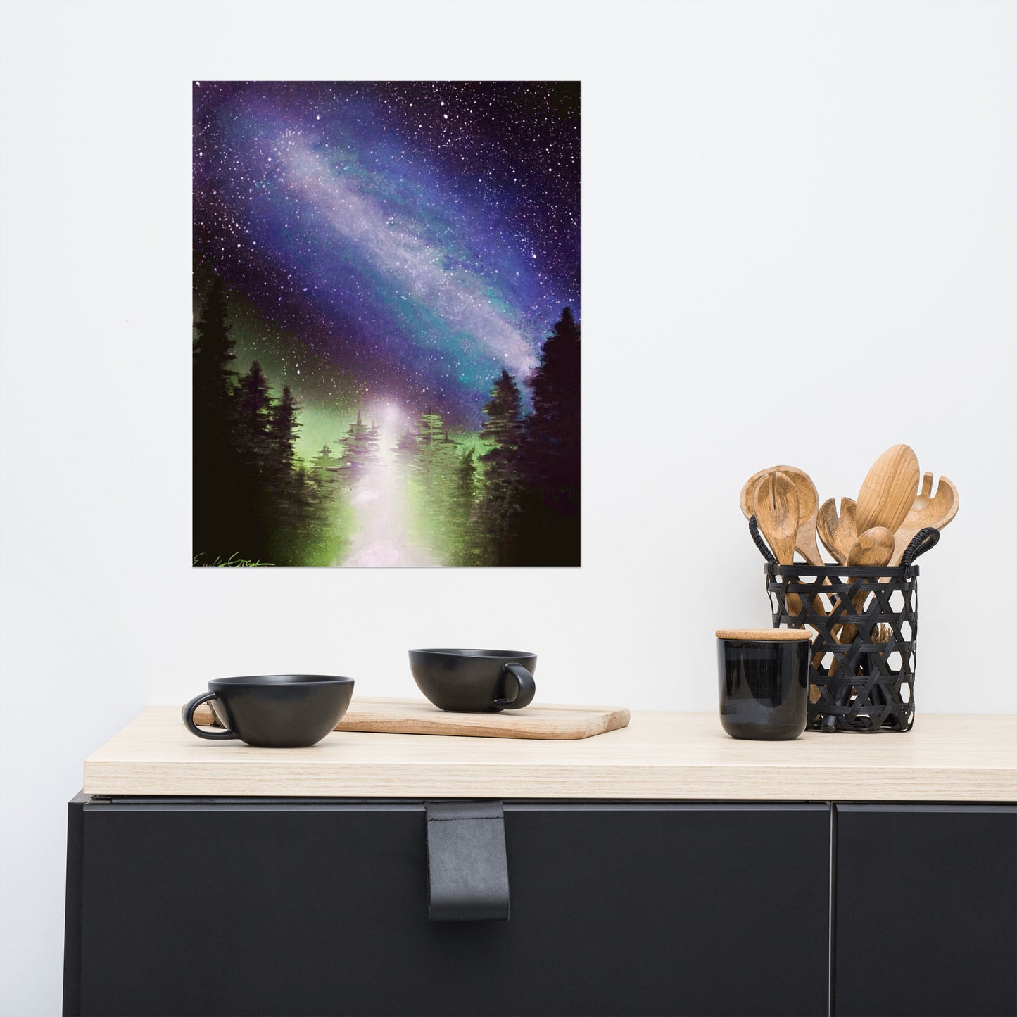 Blue Astronomical Campfire Poster