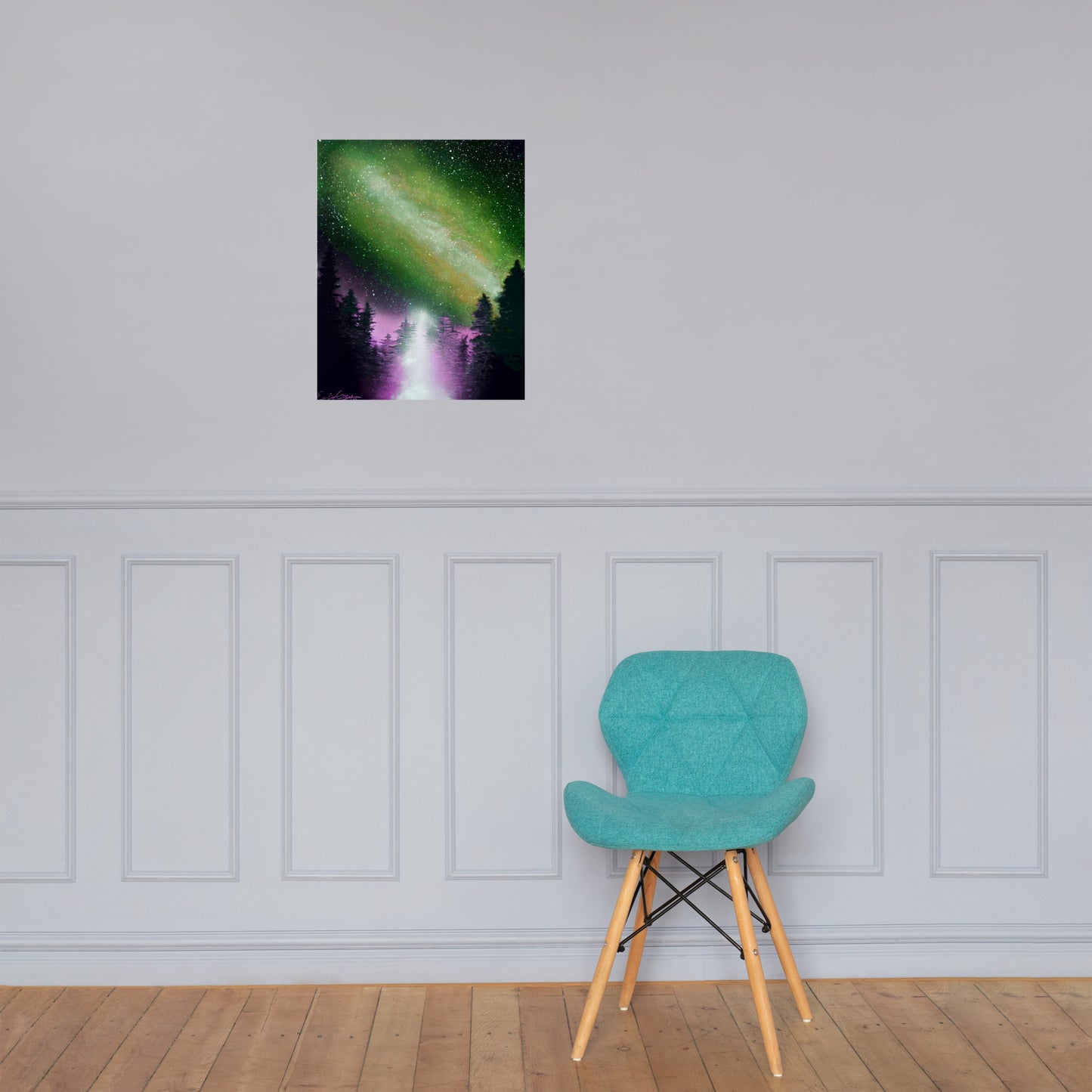 Green Astronomical Campfire Poster