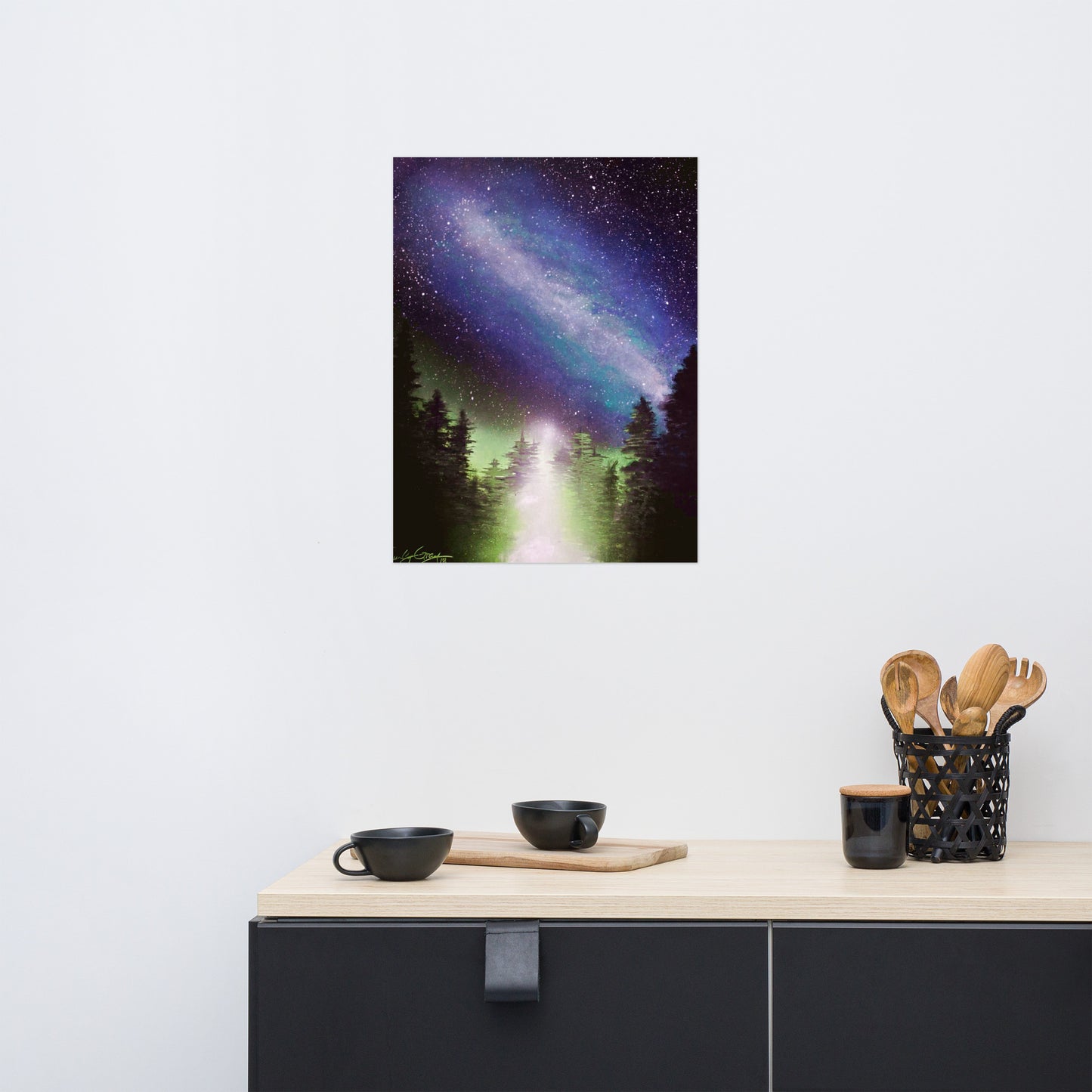 Blue Astronomical Campfire Poster