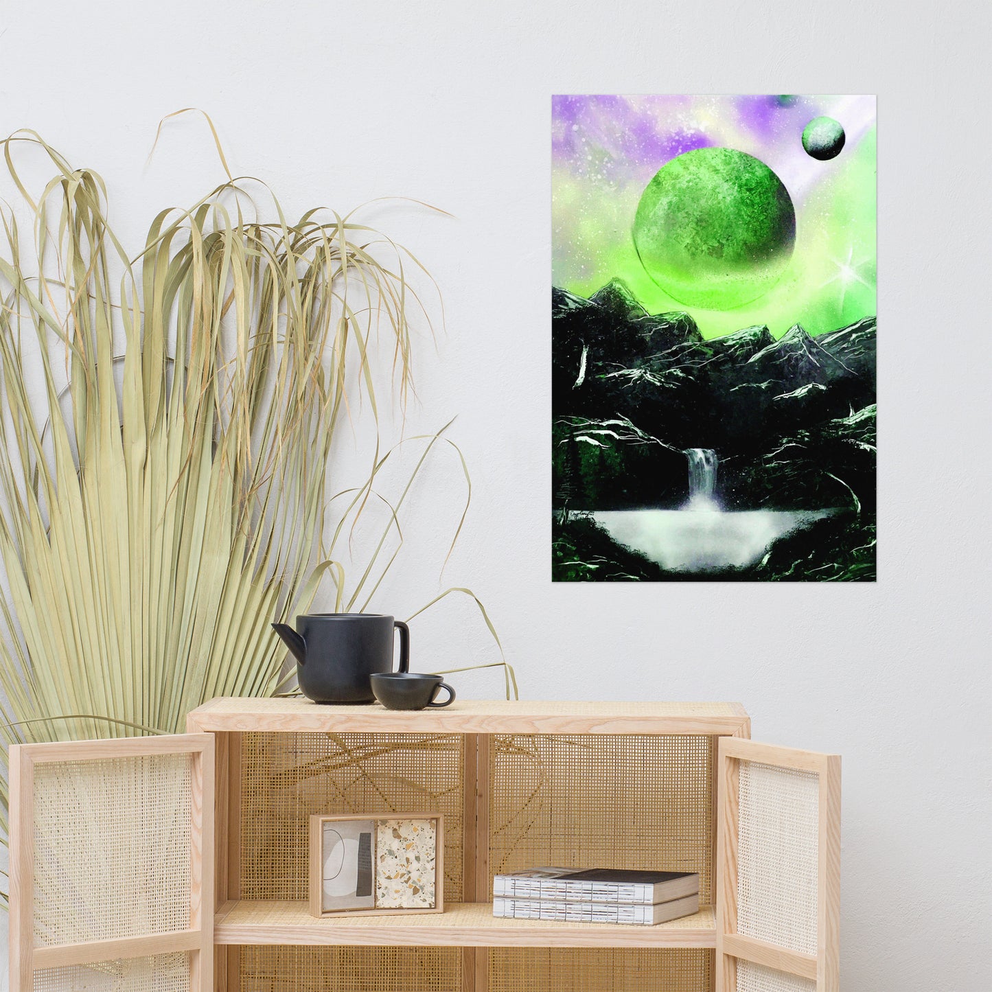 Green Mountain Moonrise Poster