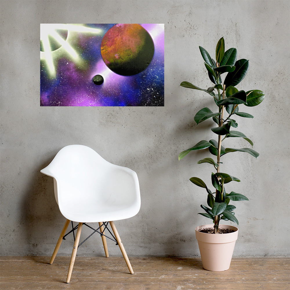 Purple Celestial Illumination Poster