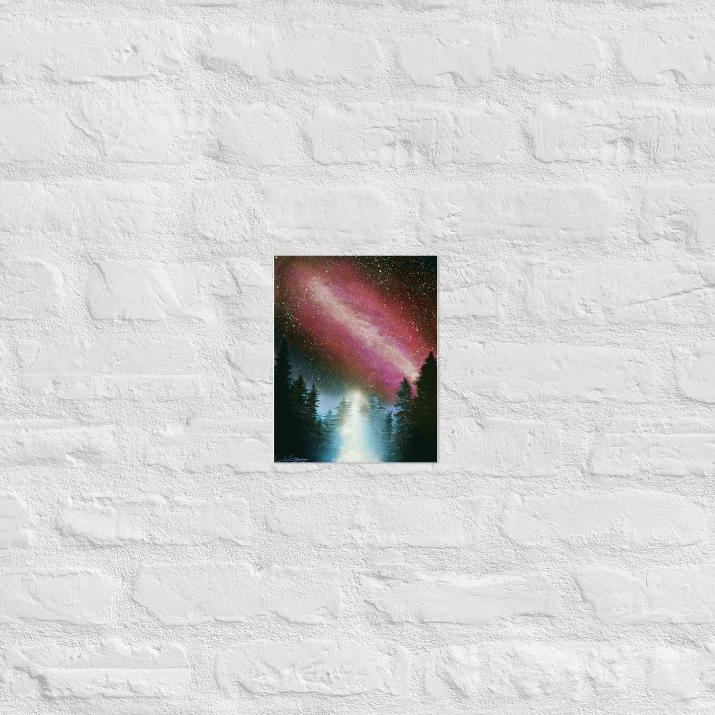 Pink Astronomical Campfire Poster