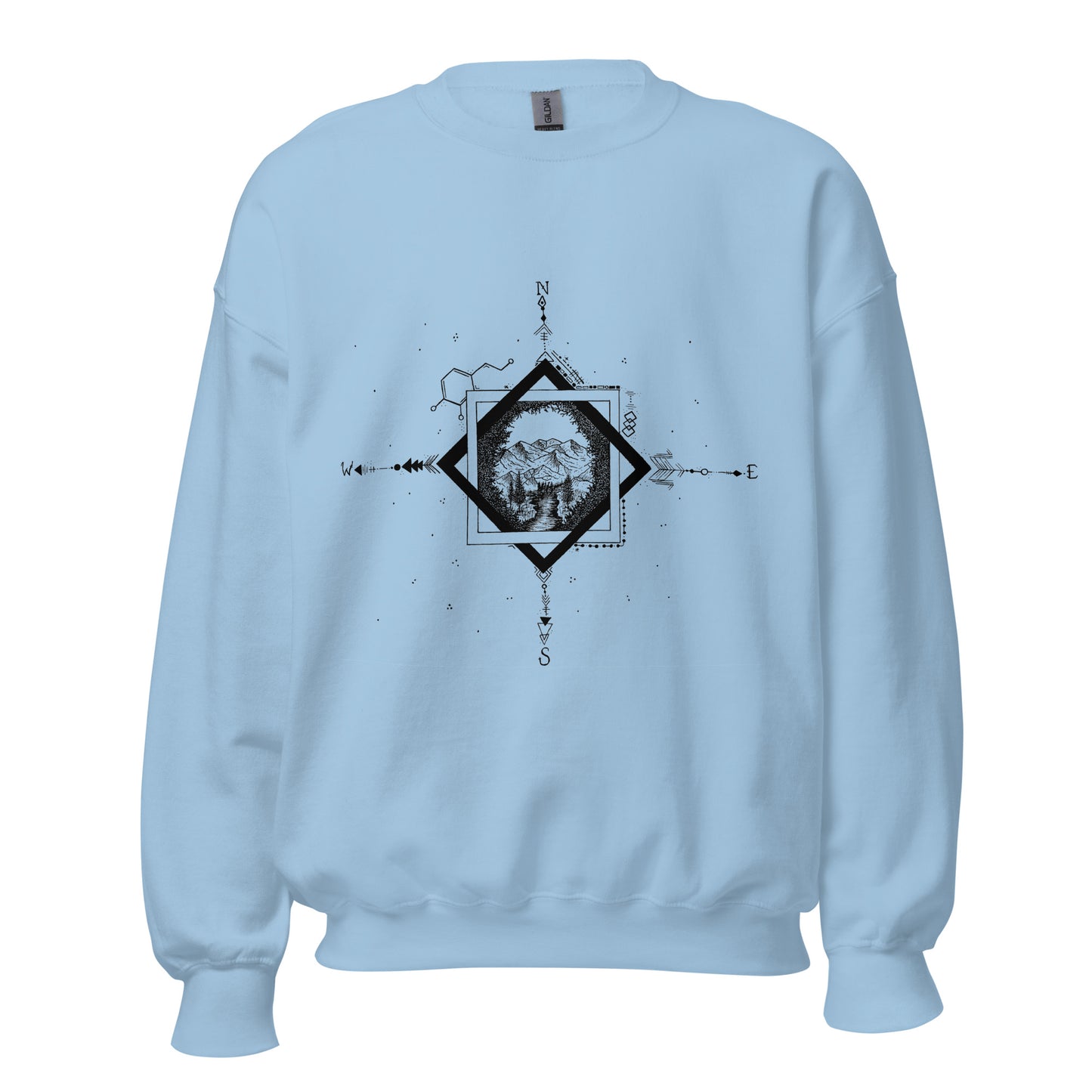 Serene Stream Unisex Crew Neck Sweatshirt
