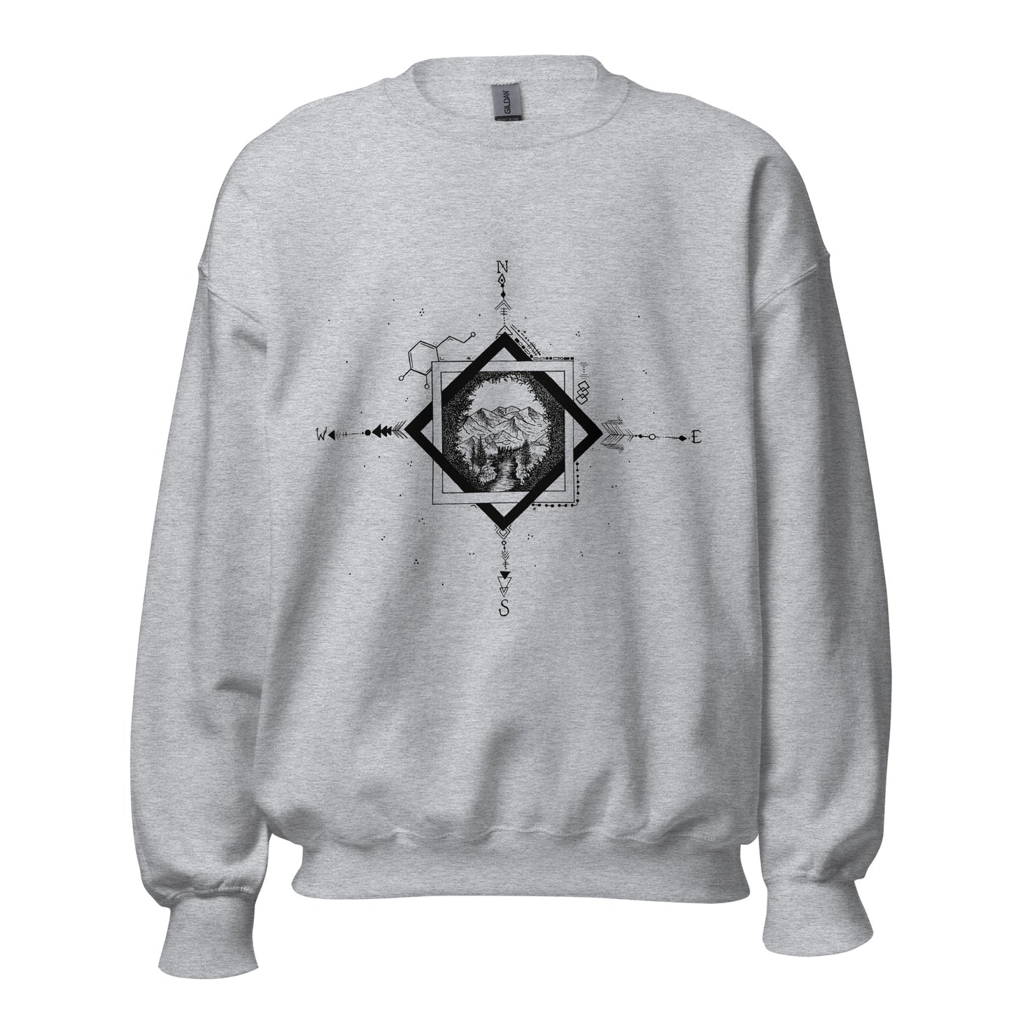 Serene Stream Unisex Crew Neck Sweatshirt