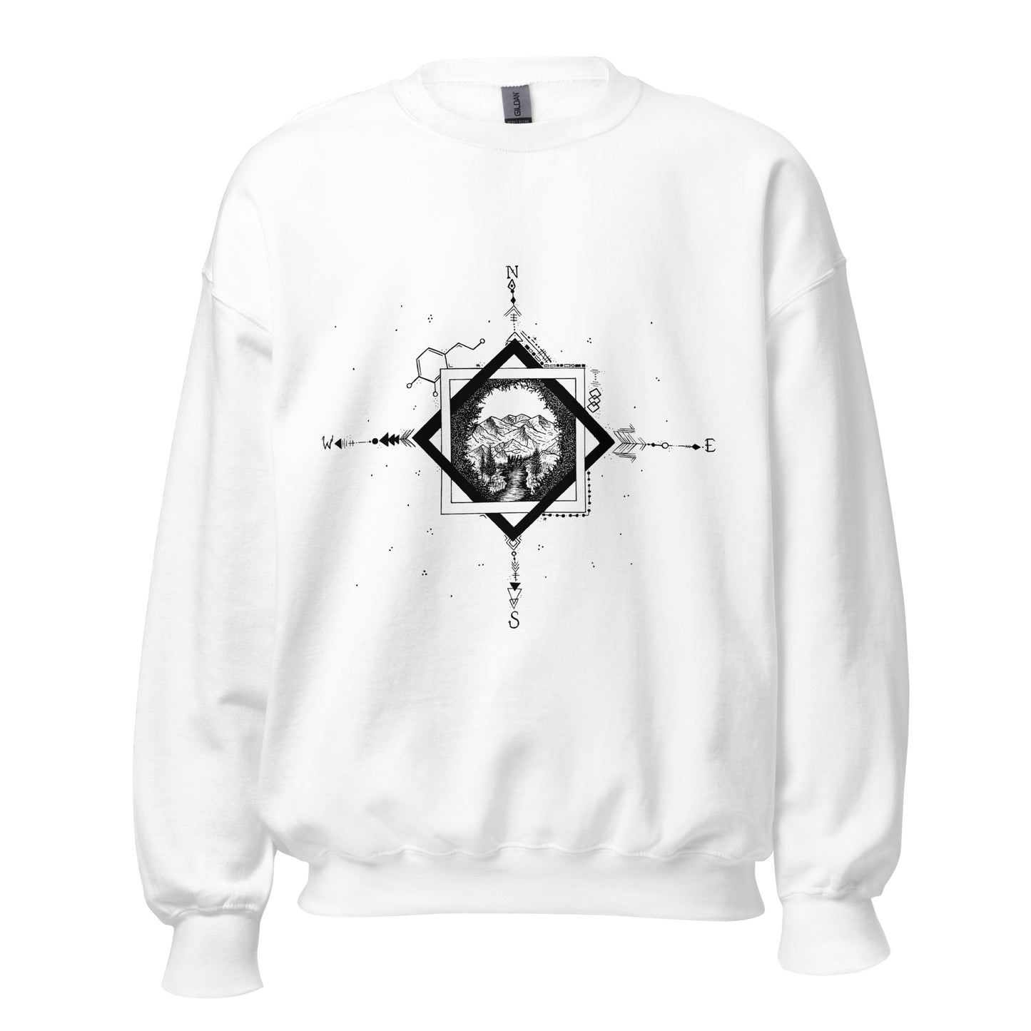 Serene Stream Unisex Crew Neck Sweatshirt