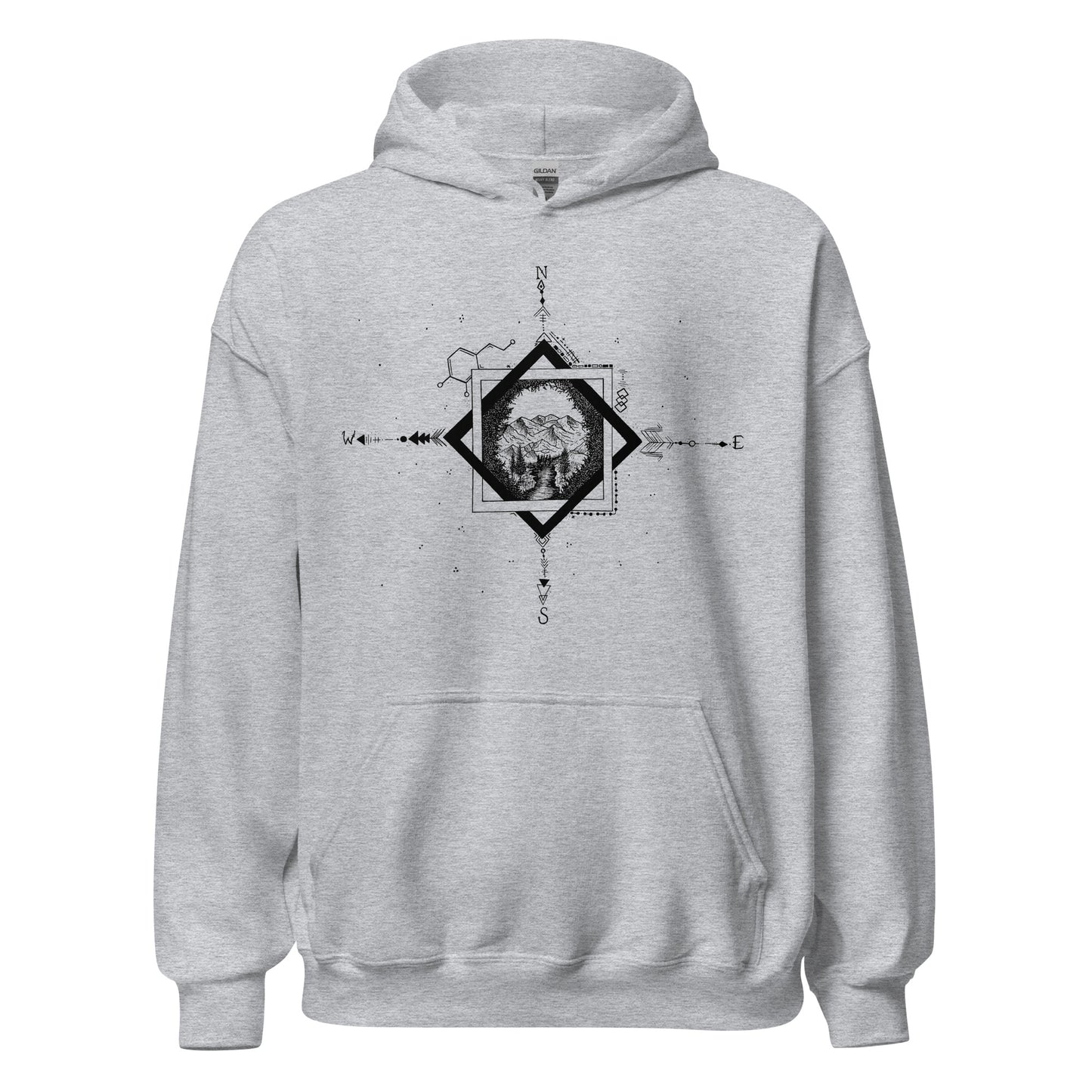 Serene Stream Unisex Heavy Blend Hoodie