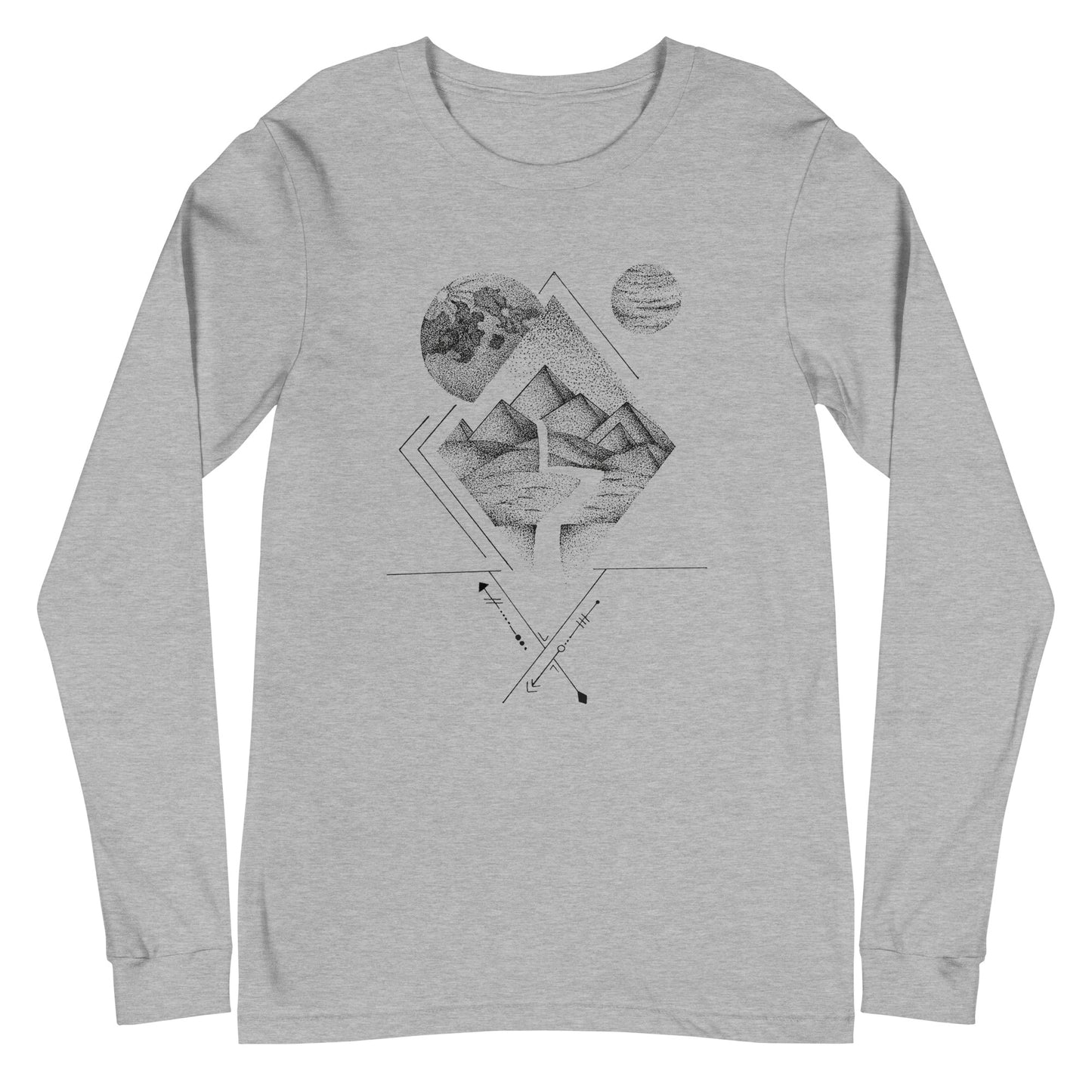 Pyramids Beneath the Stars Unisex Long Sleeve Tee