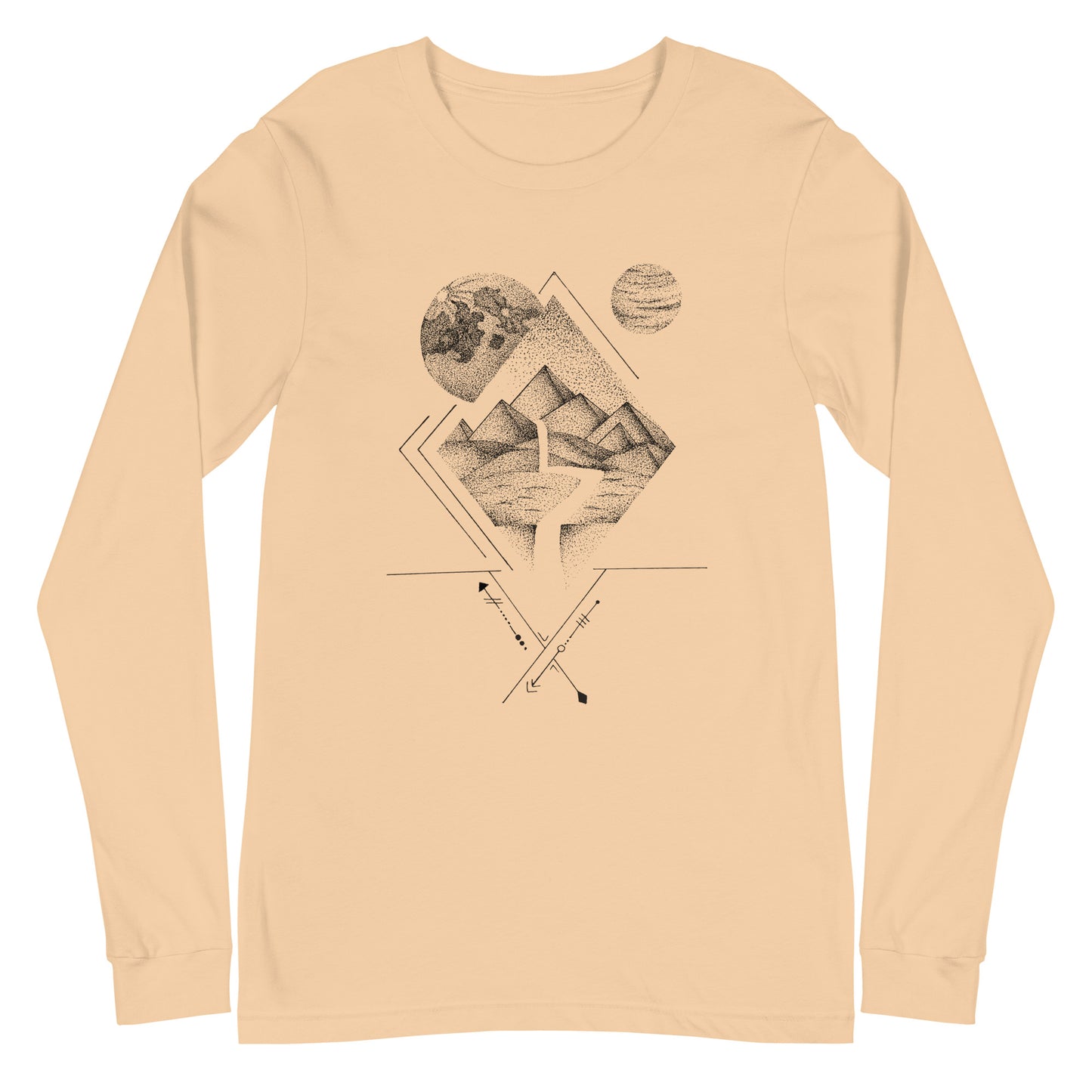 Pyramids Beneath the Stars Unisex Long Sleeve Tee