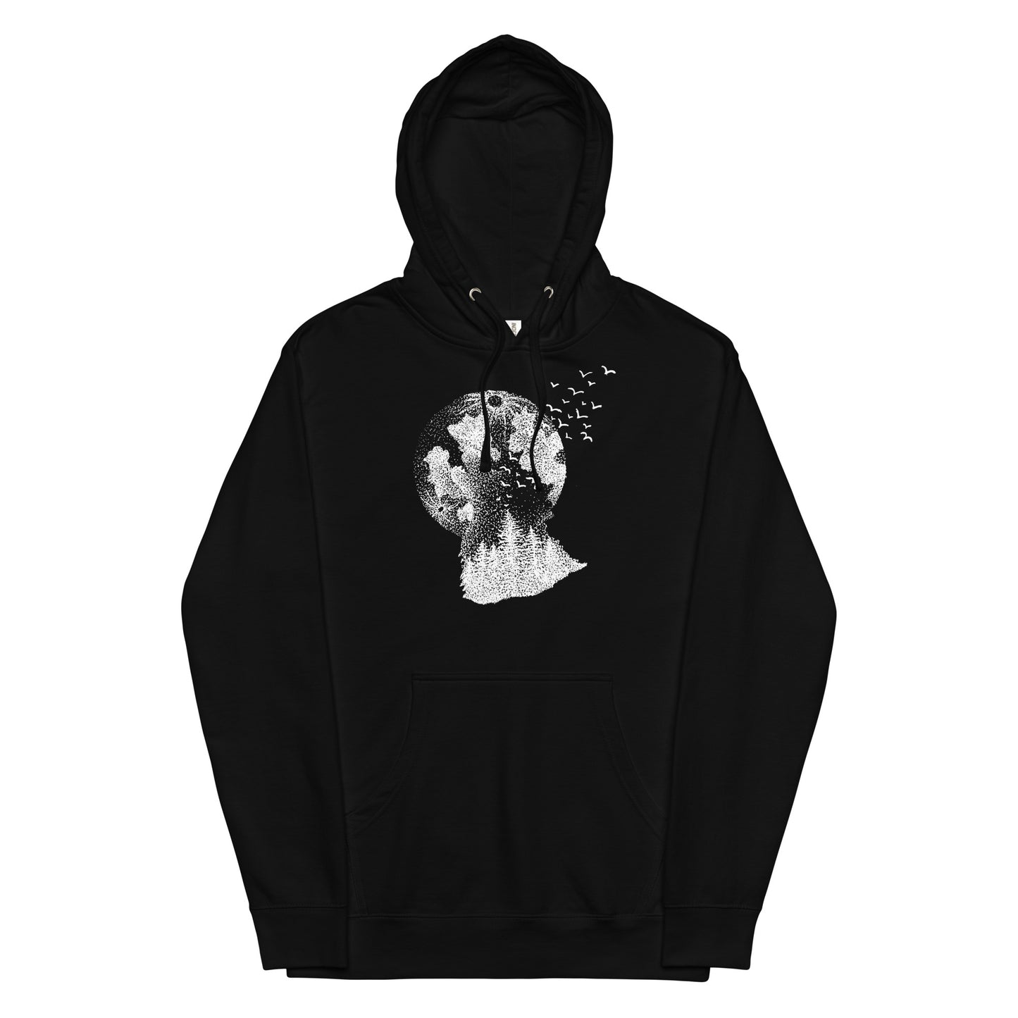 The Wolf and the Cosmos 2 Unisex Mid-weight Hoodie