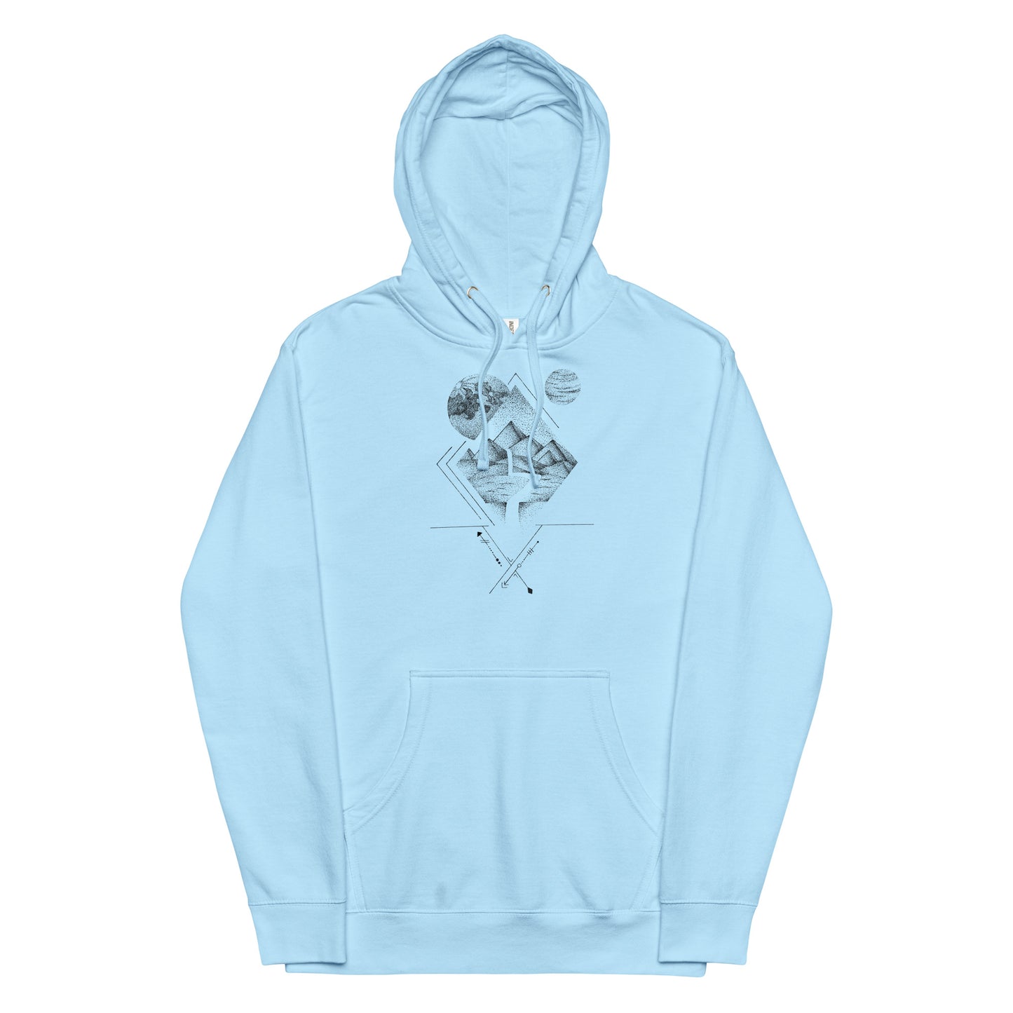 Pyramids Beneath the Stars Unisex Mid-weight Hoodie