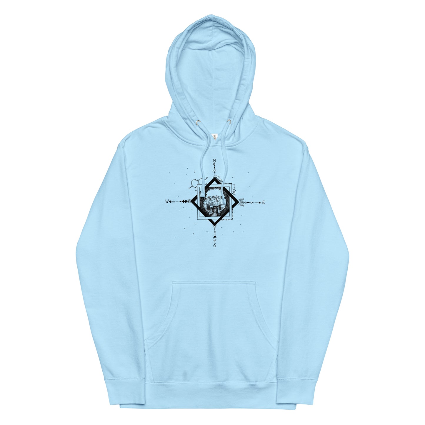 Serene Stream Unisex Mid-weight Hoodie