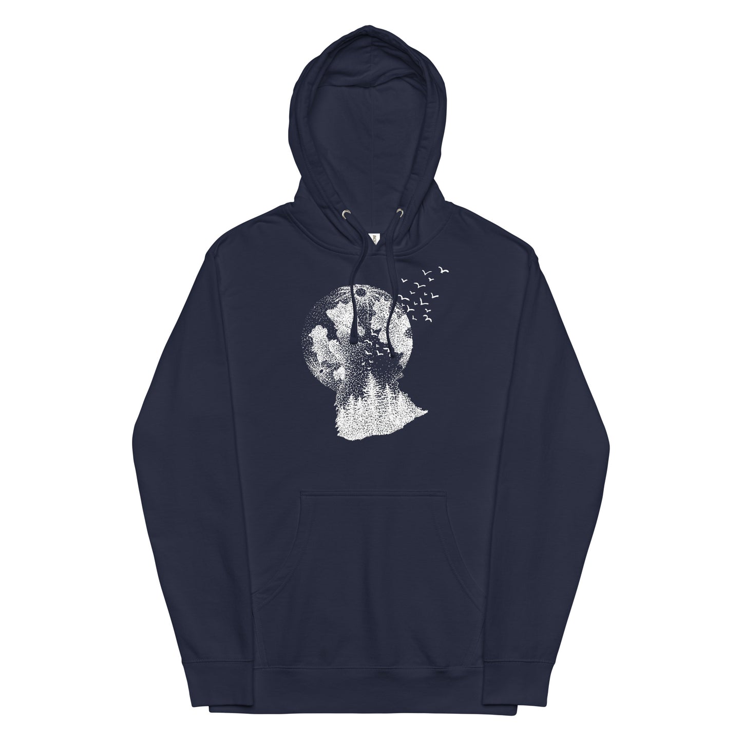 The Wolf and the Cosmos 2 Unisex Mid-weight Hoodie