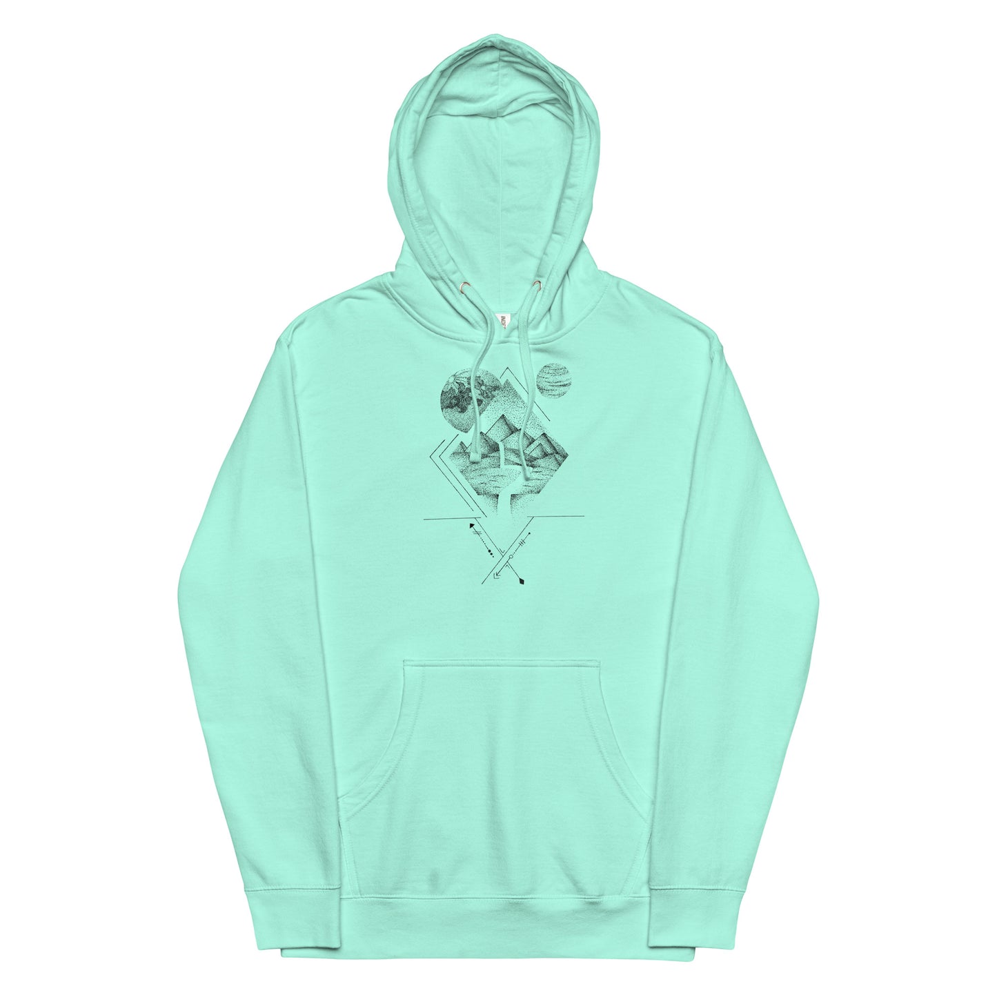 Pyramids Beneath the Stars Unisex Mid-weight Hoodie