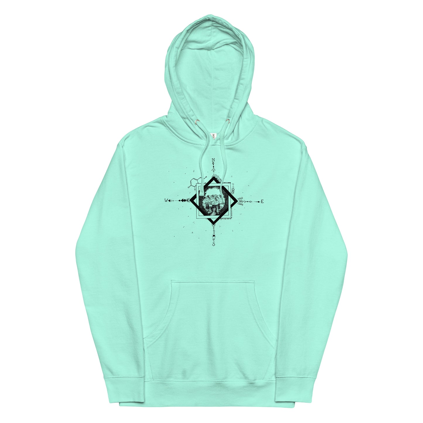 Serene Stream Unisex Mid-weight Hoodie