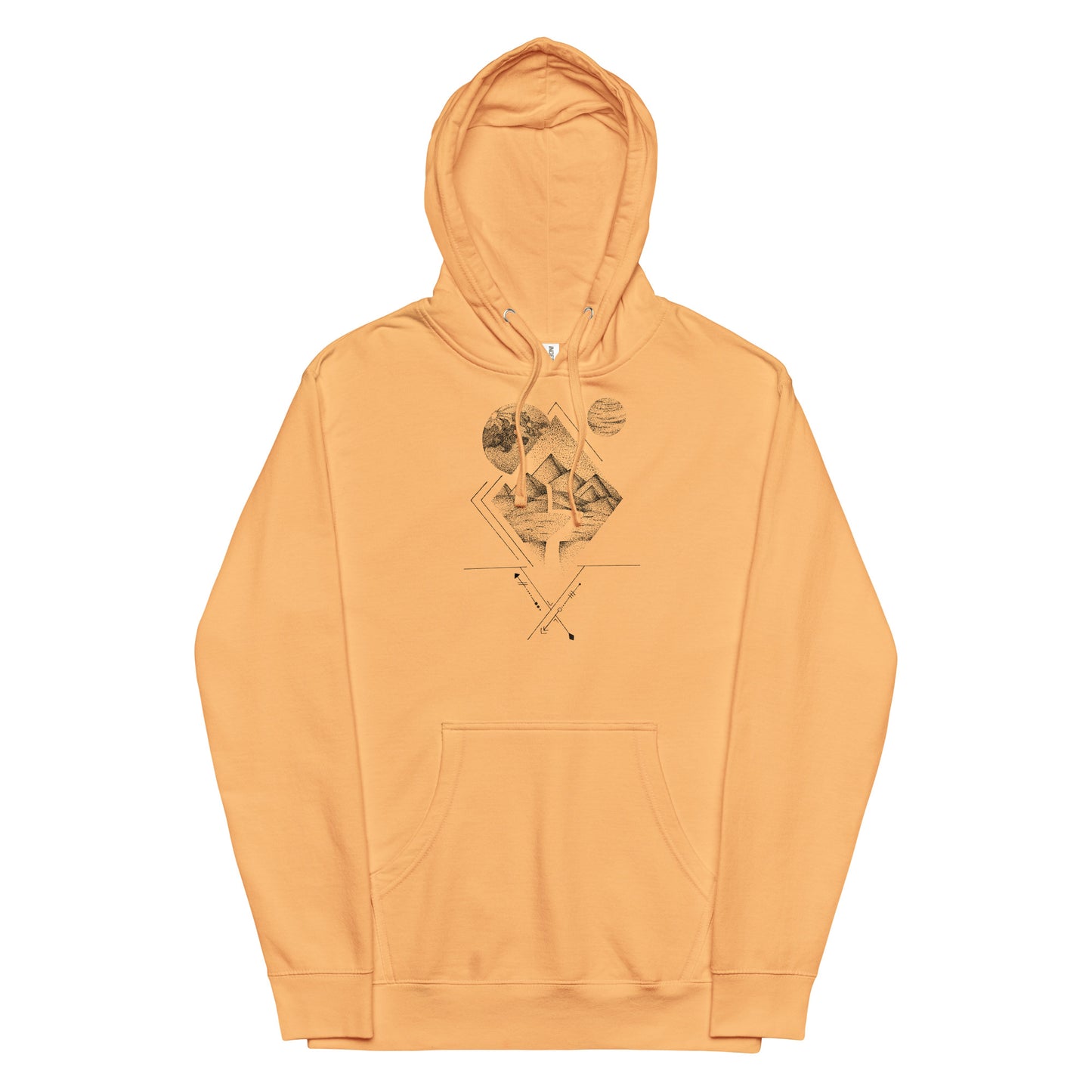 Pyramids Beneath the Stars Unisex Mid-weight Hoodie