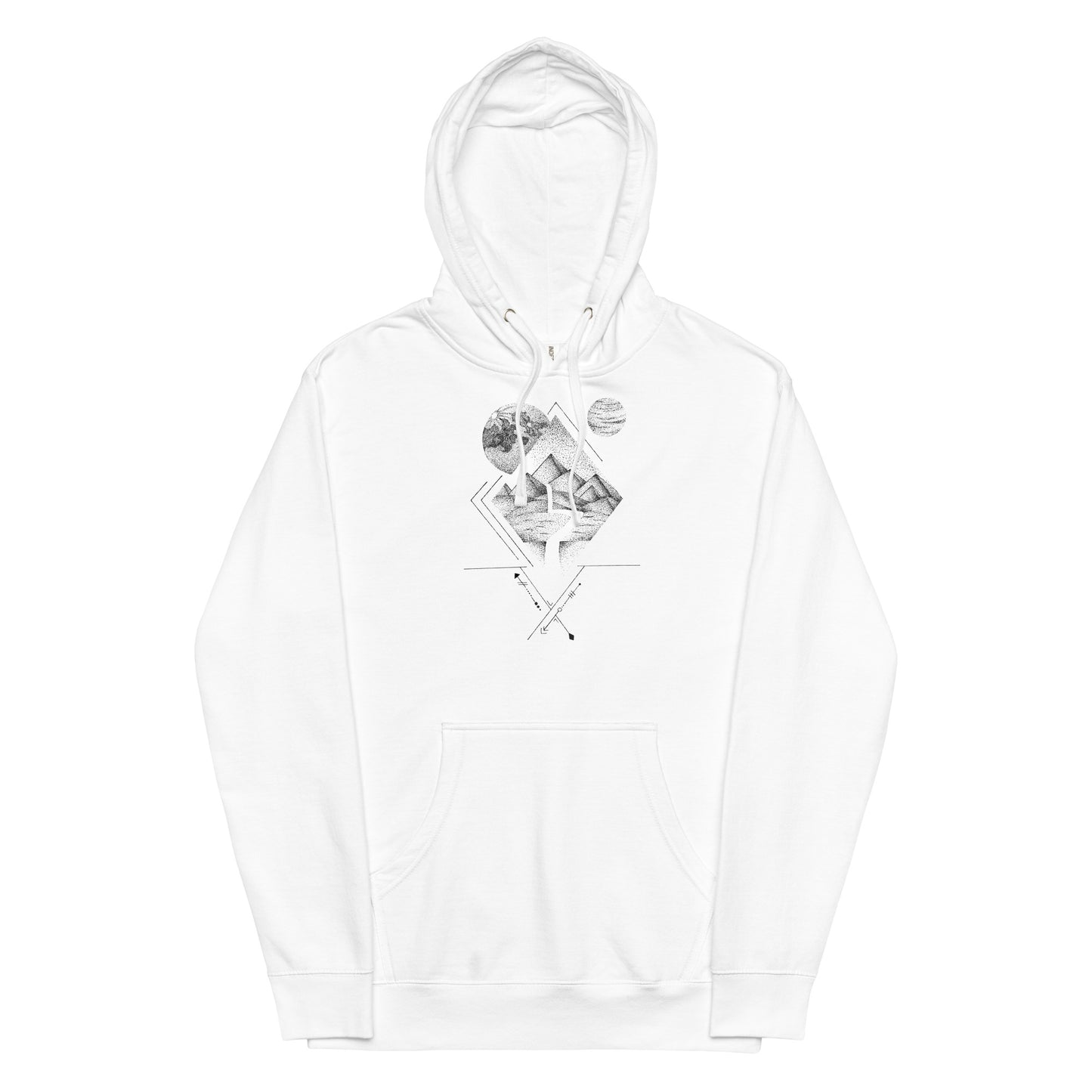 Pyramids Beneath the Stars Unisex Mid-weight Hoodie