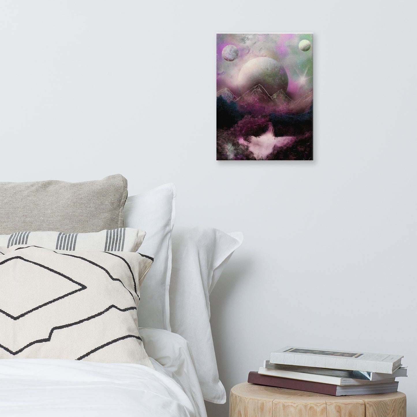 Pink Moonlit Oasis Canvas