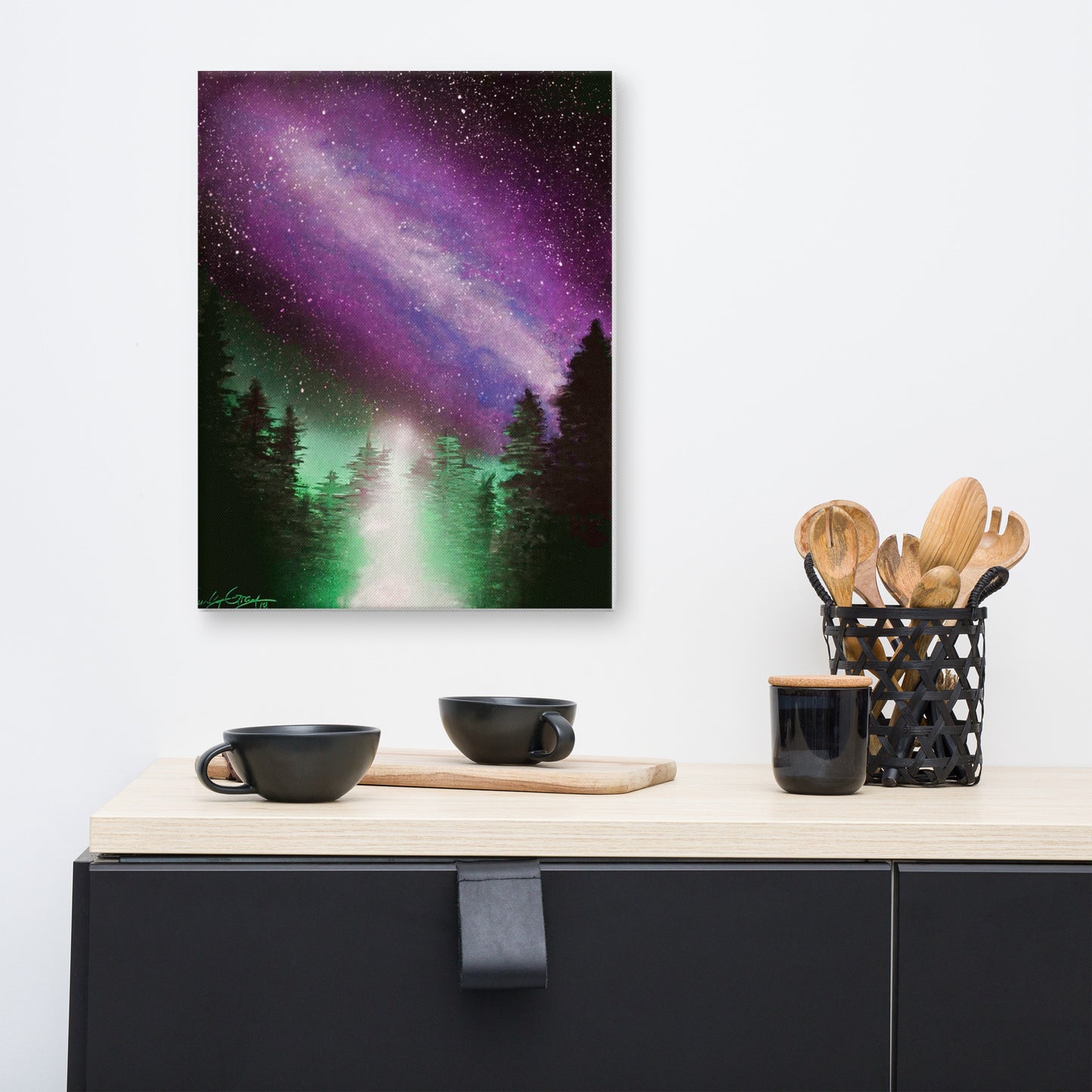 Purple Astronomical Campfire Canvas