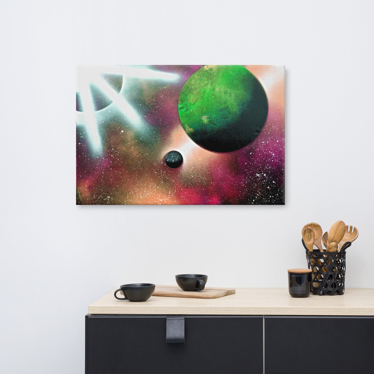 Orange and Pink Celestial Illumination Canvas