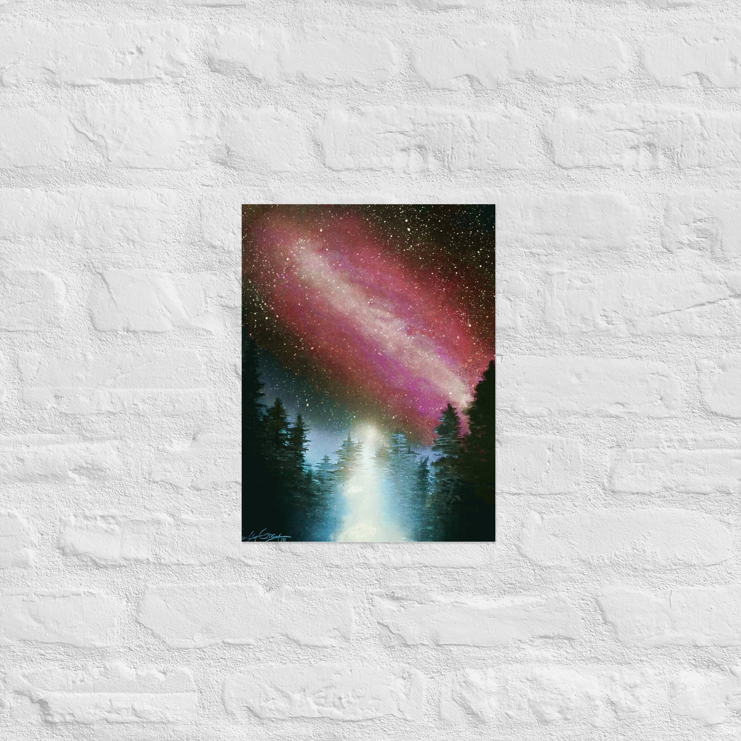 Pink Astronomical Campfire Poster