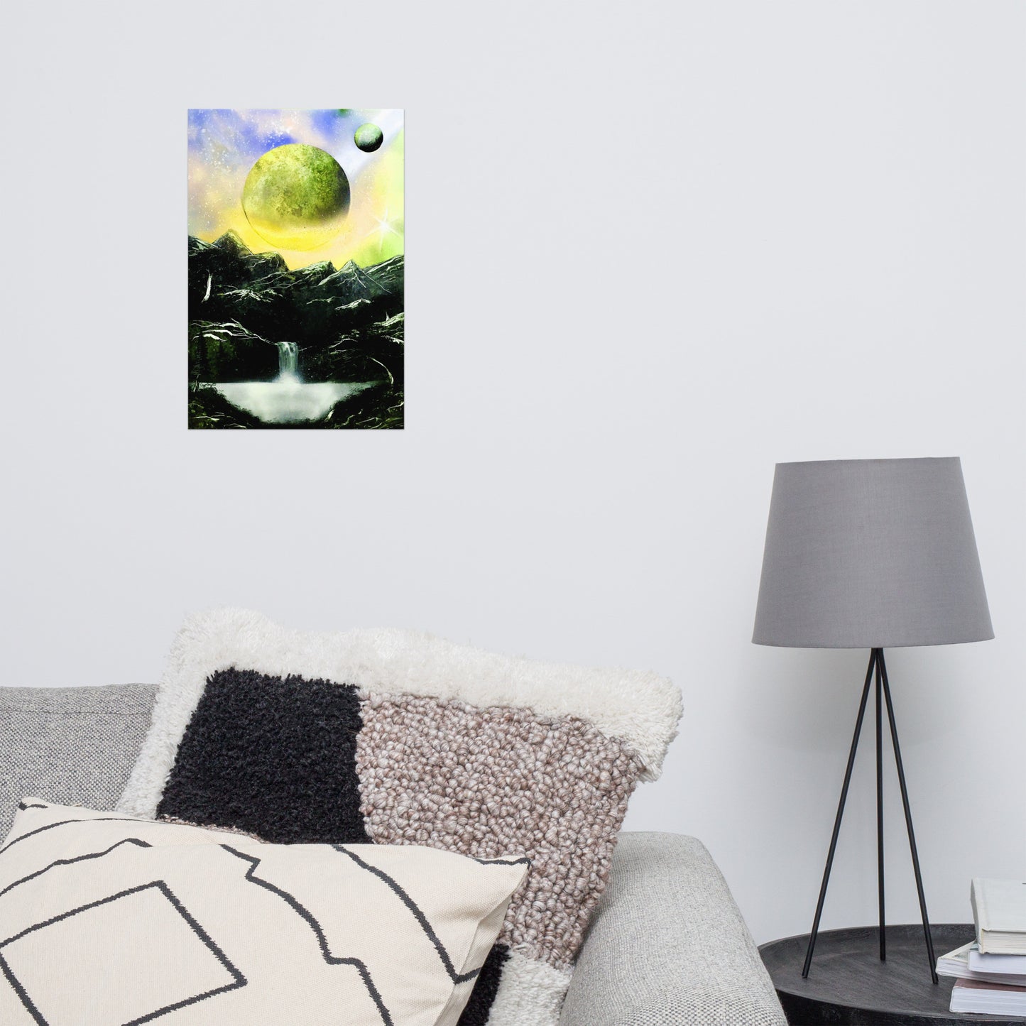 Yellow Mountain Moonrise Poster