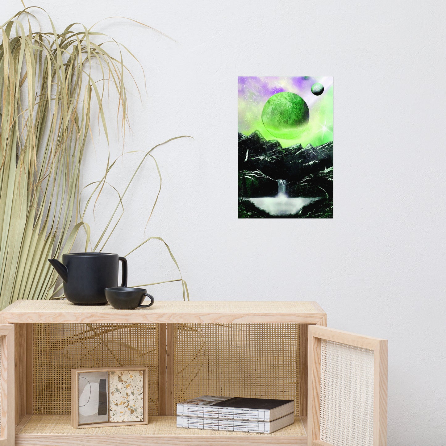 Green Mountain Moonrise Poster