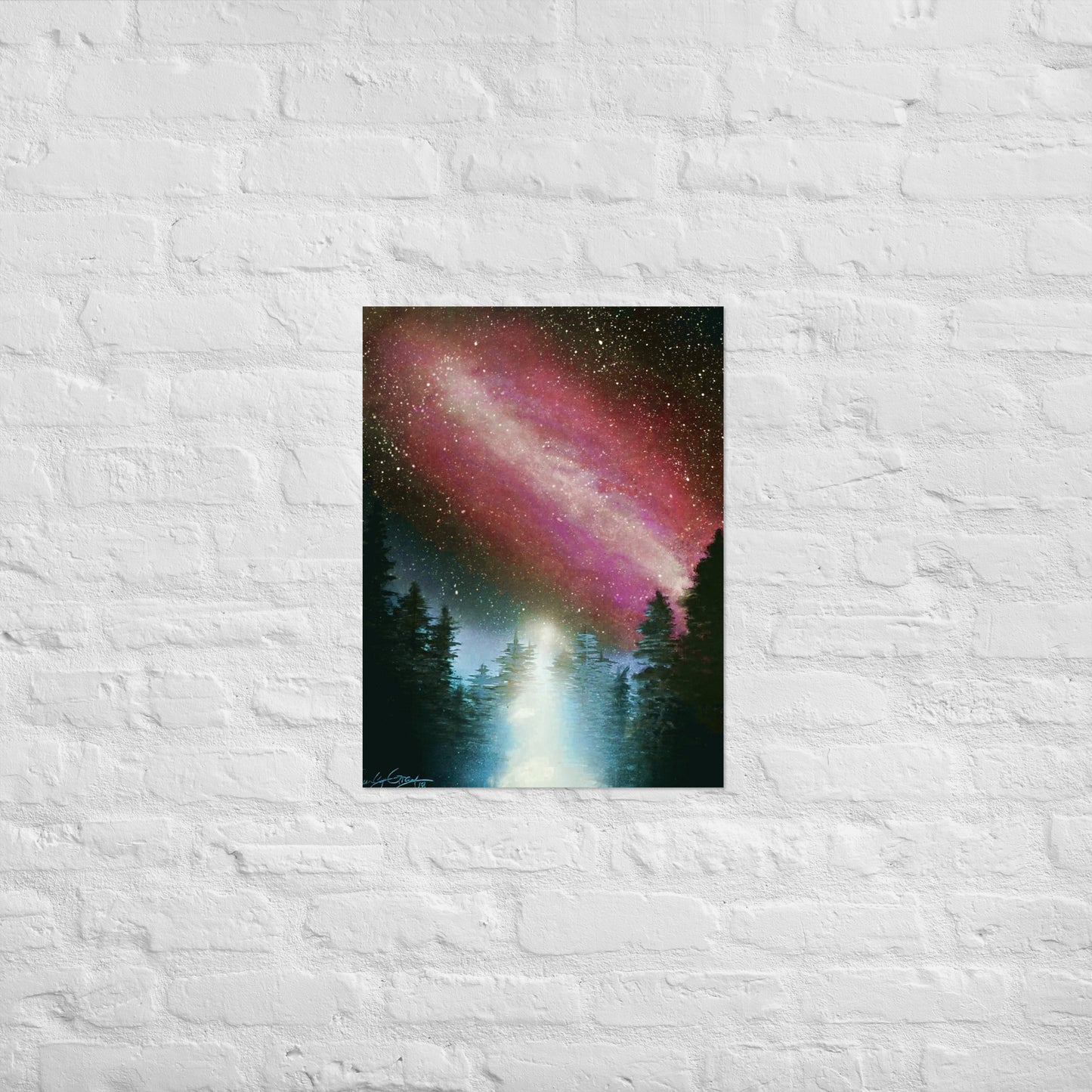 Pink Astronomical Campfire Poster