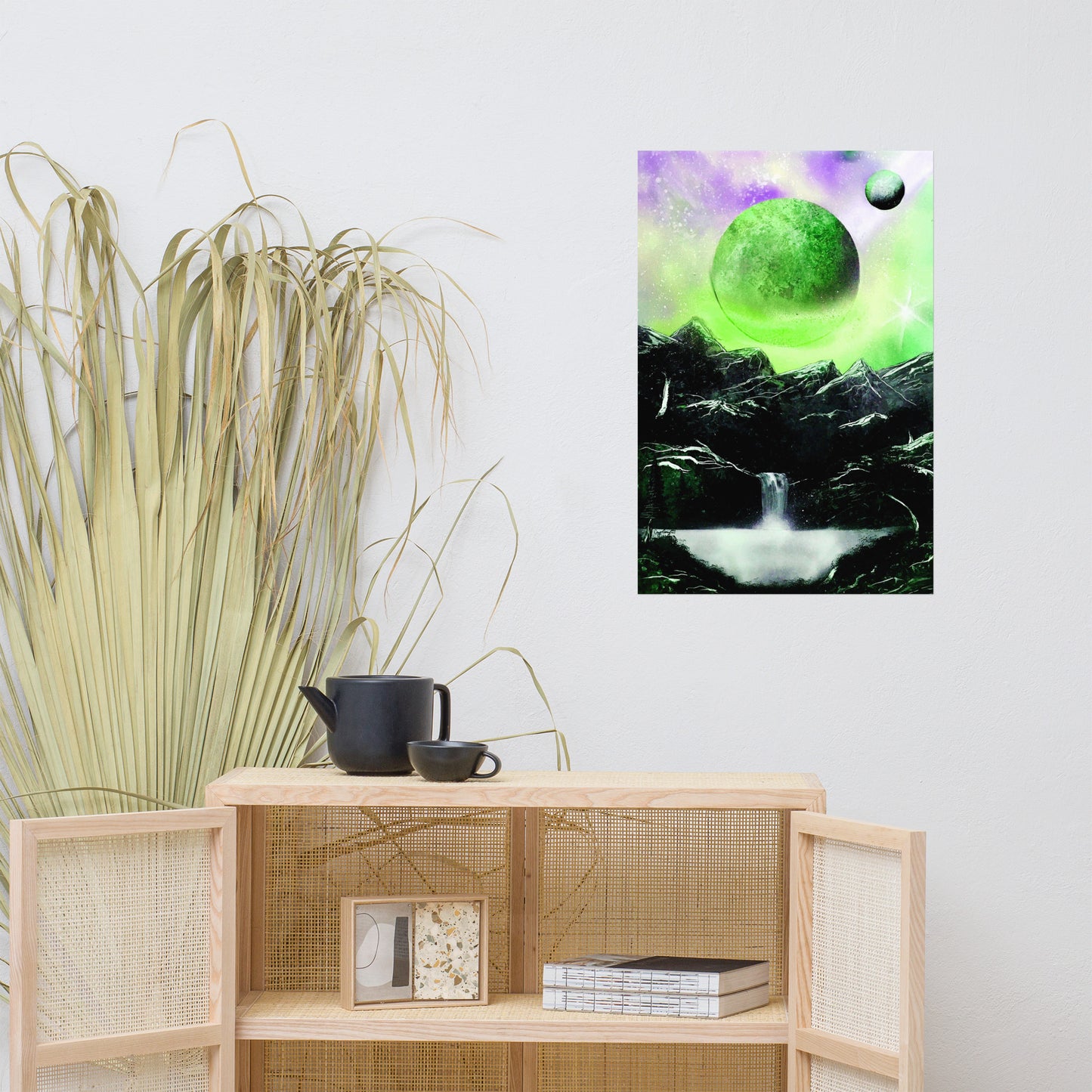 Green Mountain Moonrise Poster