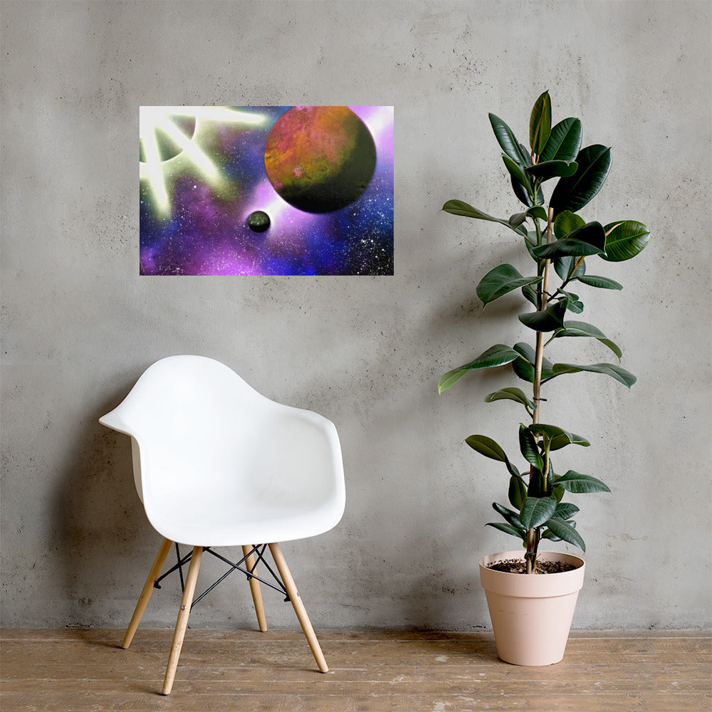 Purple Celestial Illumination Poster