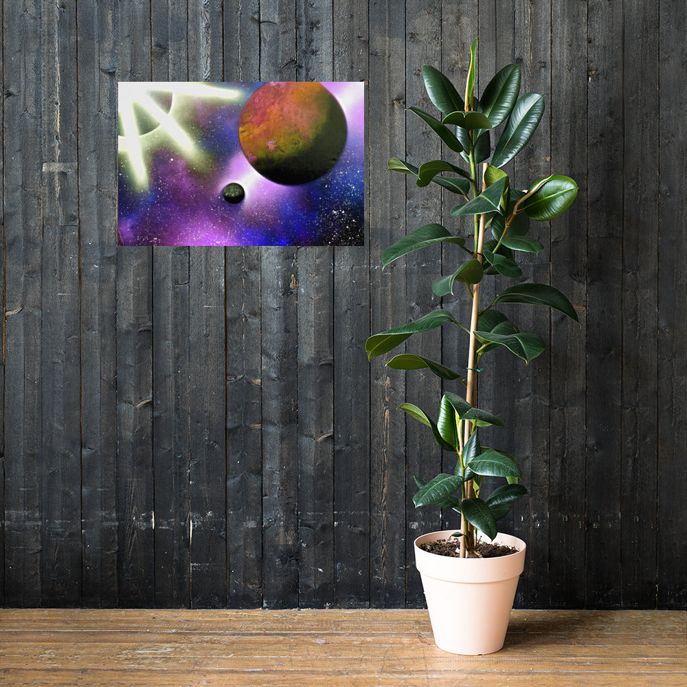 Purple Celestial Illumination Poster