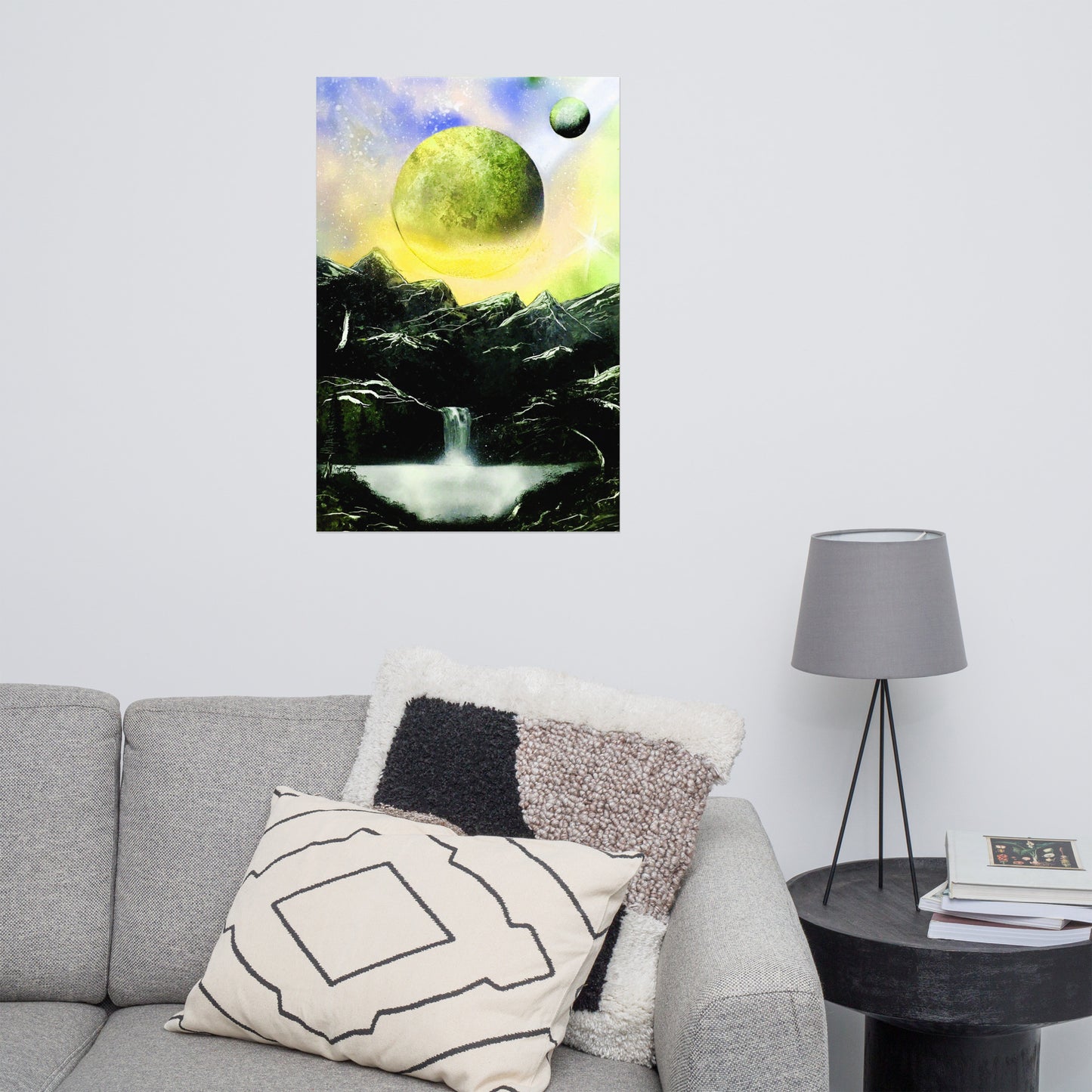 Yellow Mountain Moonrise Poster