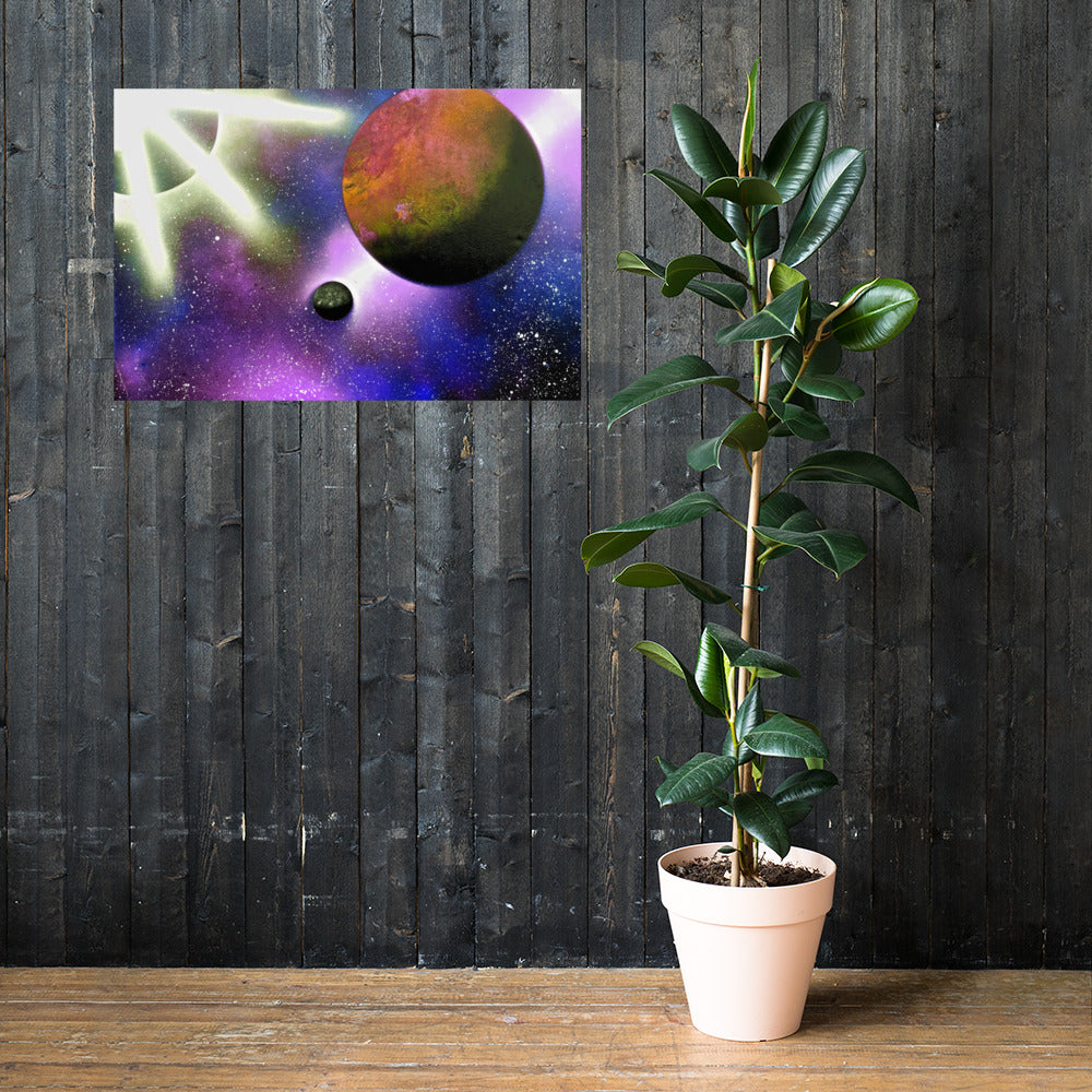 Purple Celestial Illumination Poster