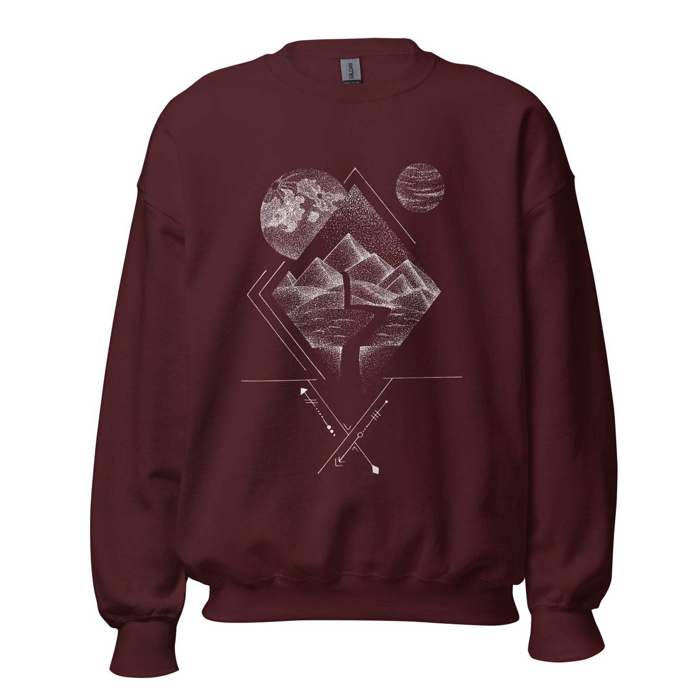 Pyramids Beneath the Stars Unisex Crew Neck Sweatshirt