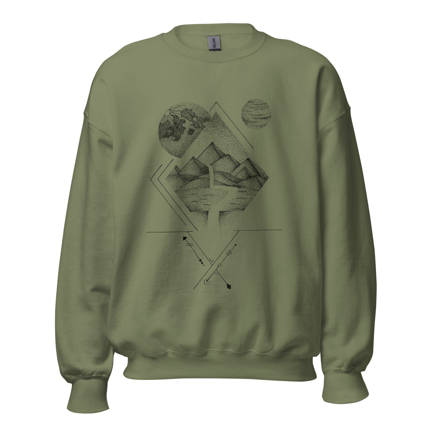 Pyramids Beneath the Stars Unisex Crew Neck Sweatshirt