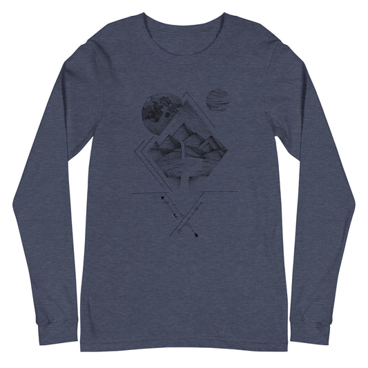 Pyramids Beneath the Stars Unisex Long Sleeve Tee