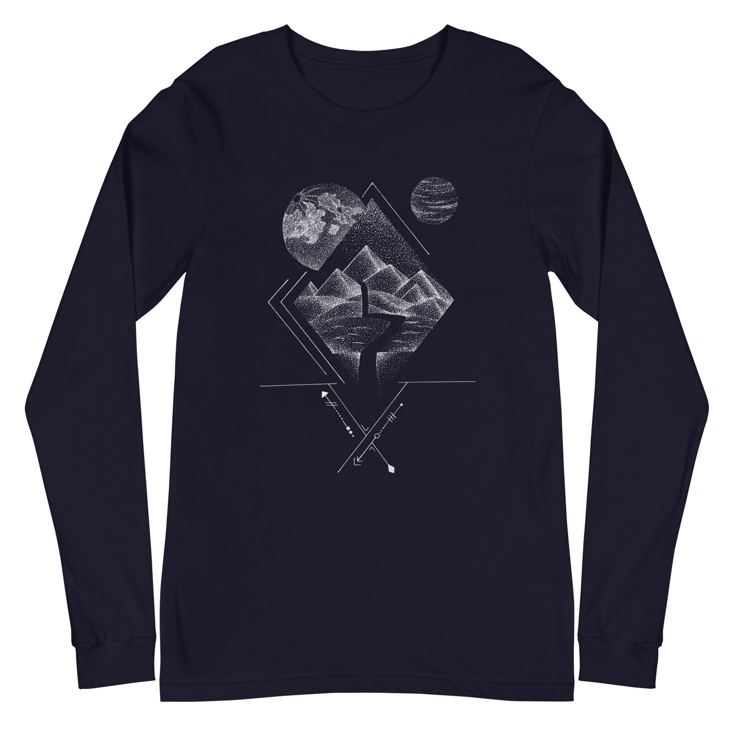 Pyramids Beneath the Stars Unisex Long Sleeve Tee