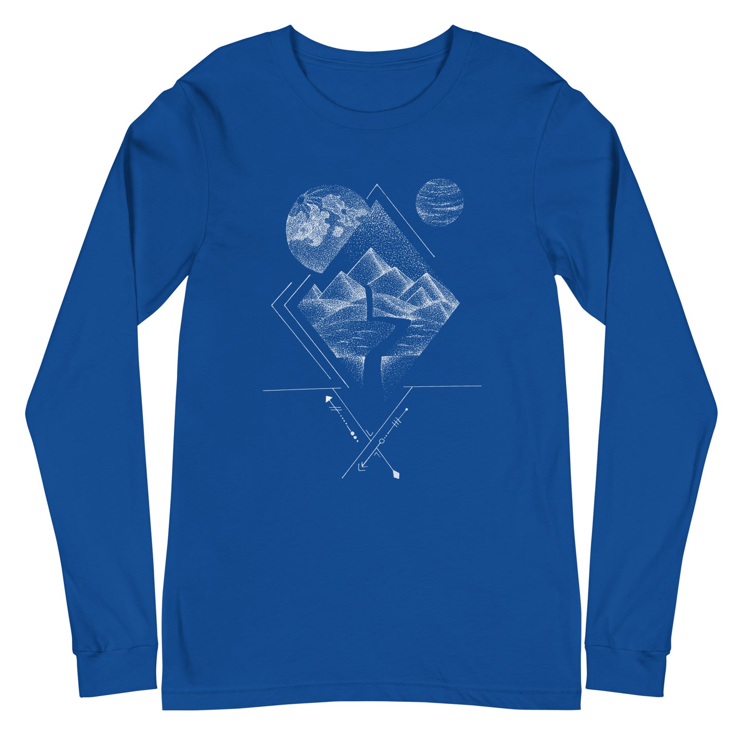 Pyramids Beneath the Stars Unisex Long Sleeve Tee