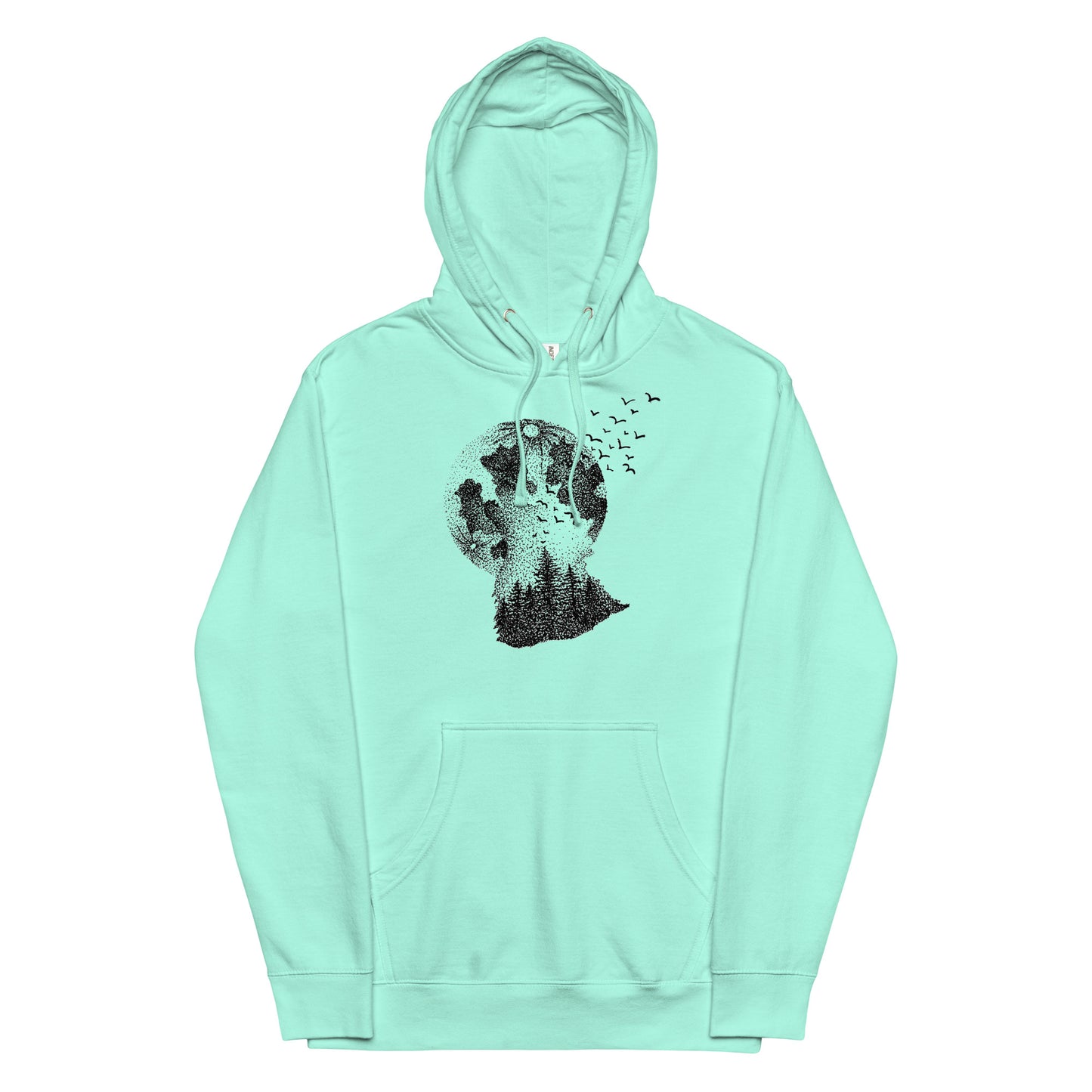 The Wolf and the Cosmos 2 Unisex Mid-weight Hoodie