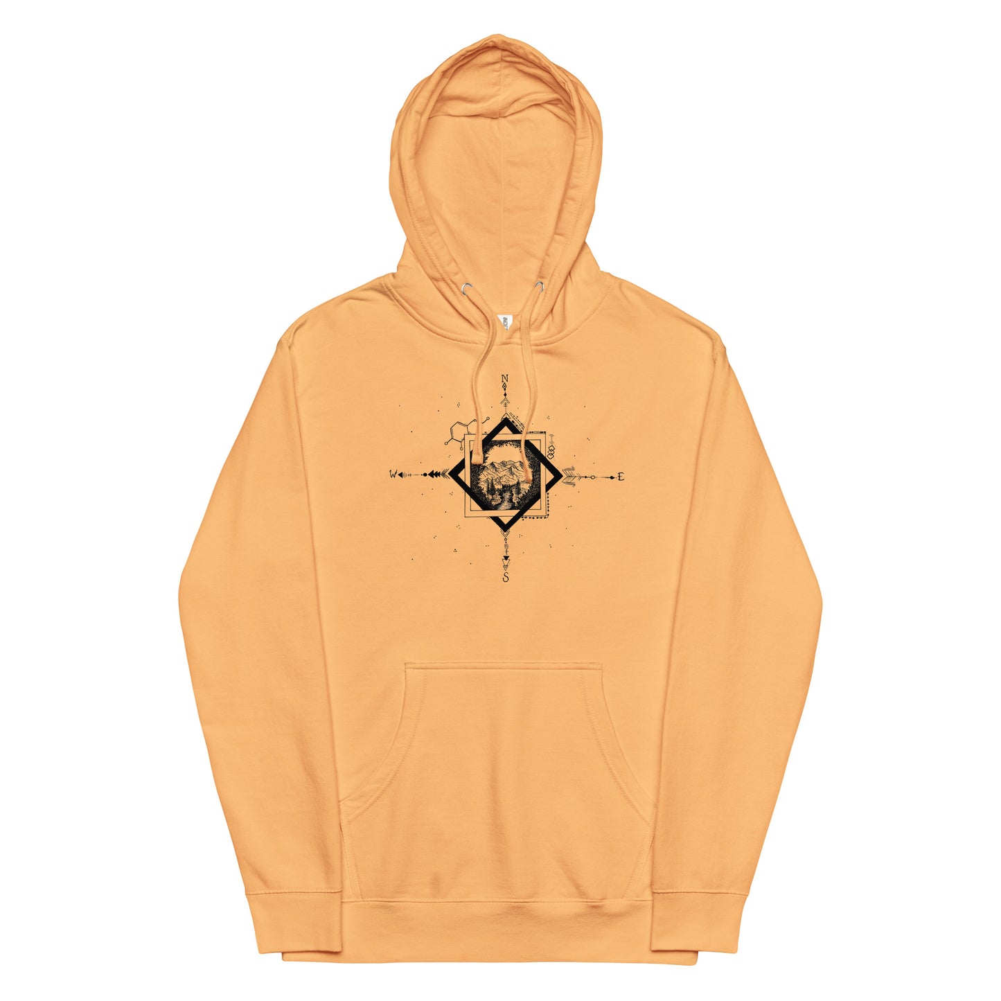 Serene Stream Unisex Mid-weight Hoodie