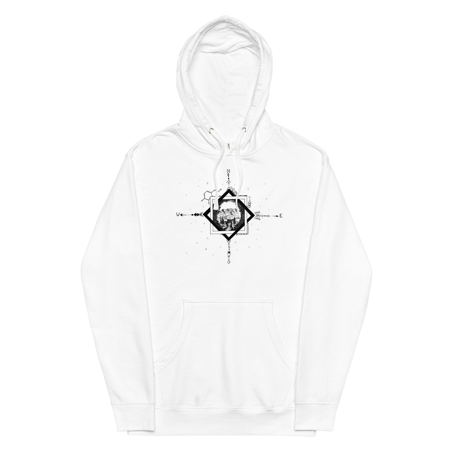 Serene Stream Unisex Mid-weight Hoodie