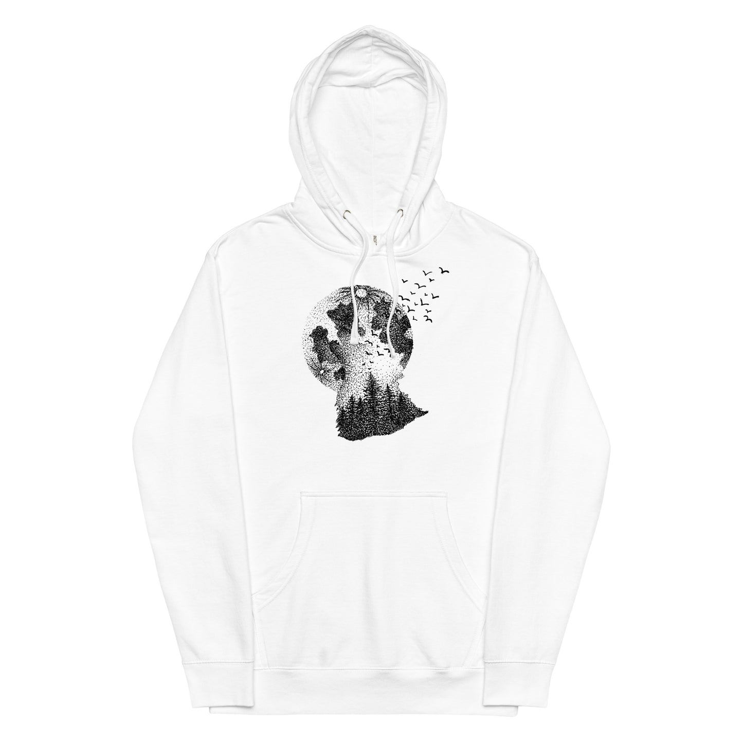 The Wolf and the Cosmos 2 Unisex Mid-weight Hoodie